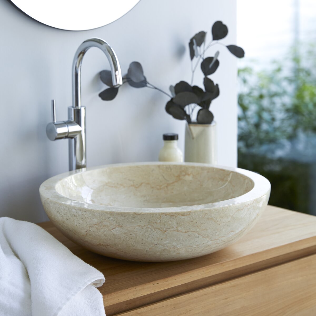 Calypso - Waschbecken aus Marmor cream Calypso - Waschbecken aus Marmor cream