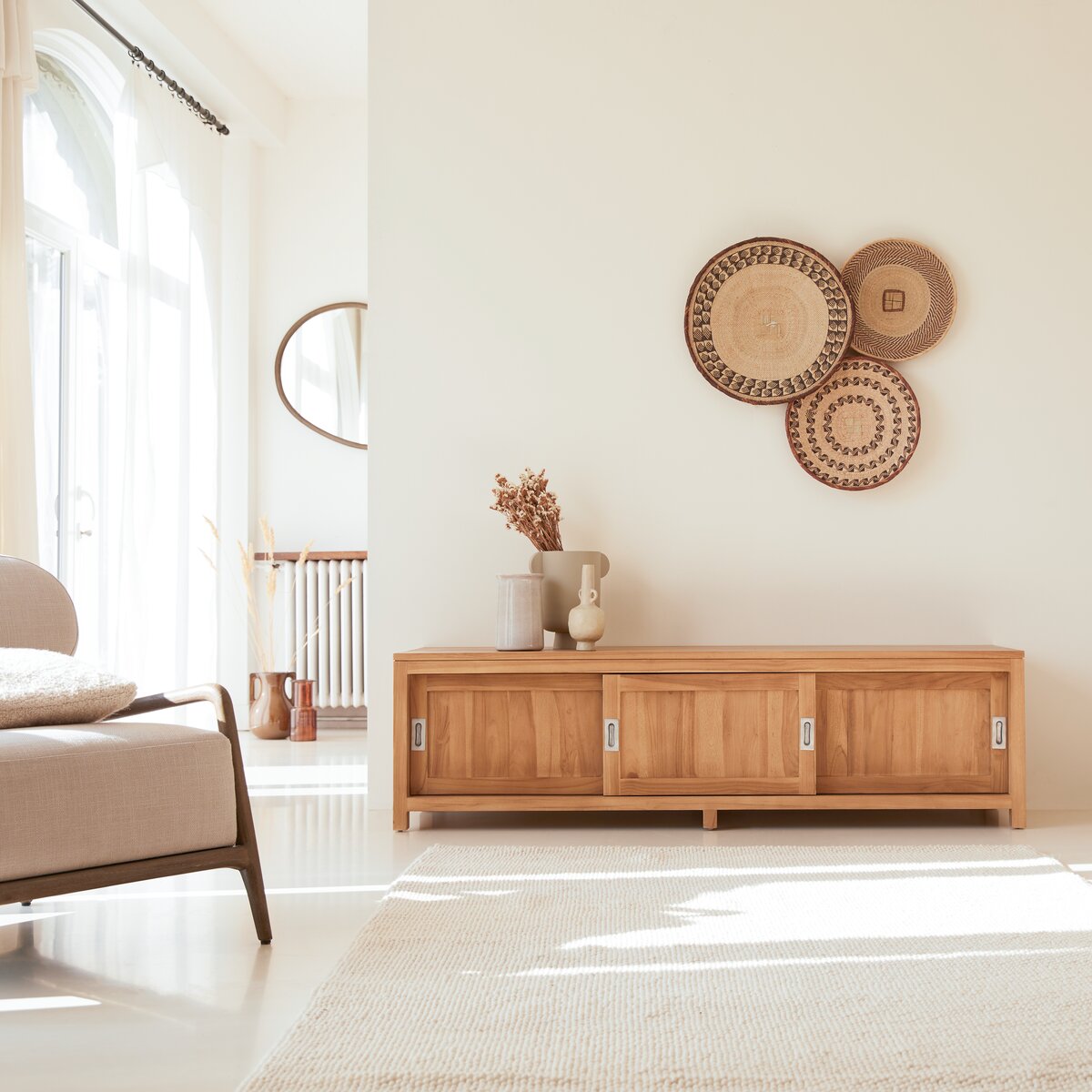 Coffee Tek - Mobile TV in teak massello Slide 180 cm Coffee Tek - Mobile TV in teak massello Slide 180 cm