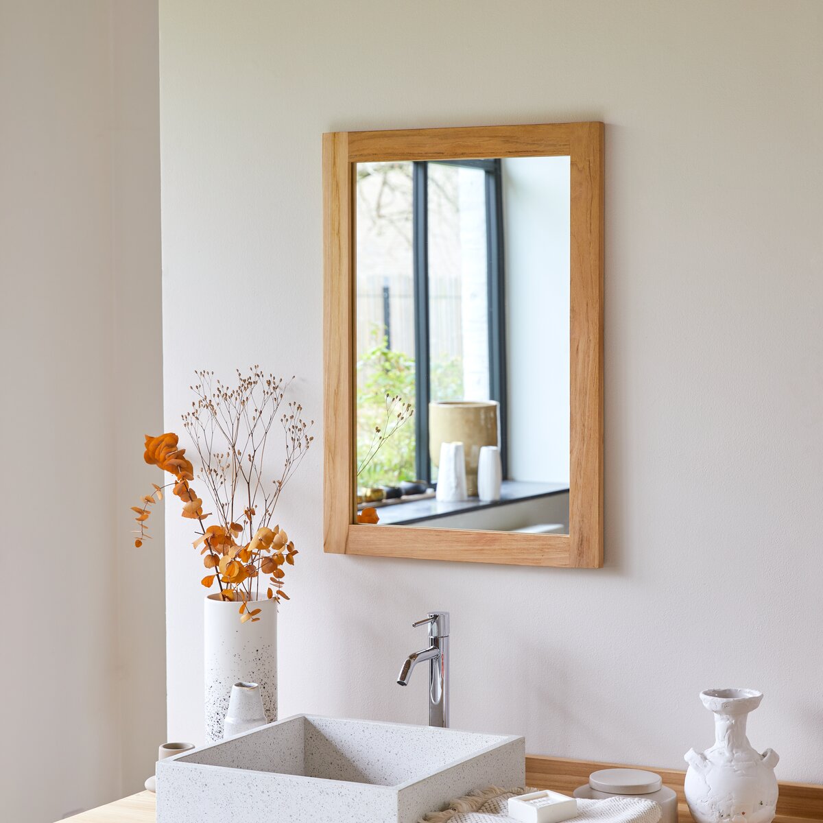 Bahya - Miroir en Teck 70x50 cm Bahya - Miroir en Teck 70x50 cm