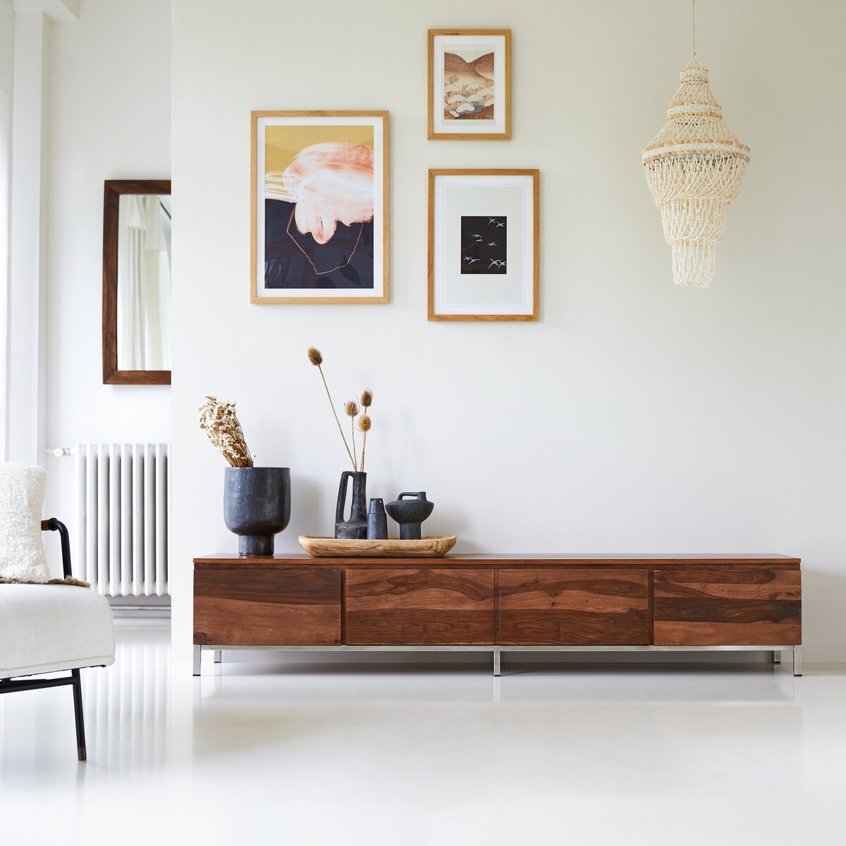 Nova - Mueble de TV en palisandro macizo 205 cm Nova - Mueble de TV en palisandro macizo 205 cm