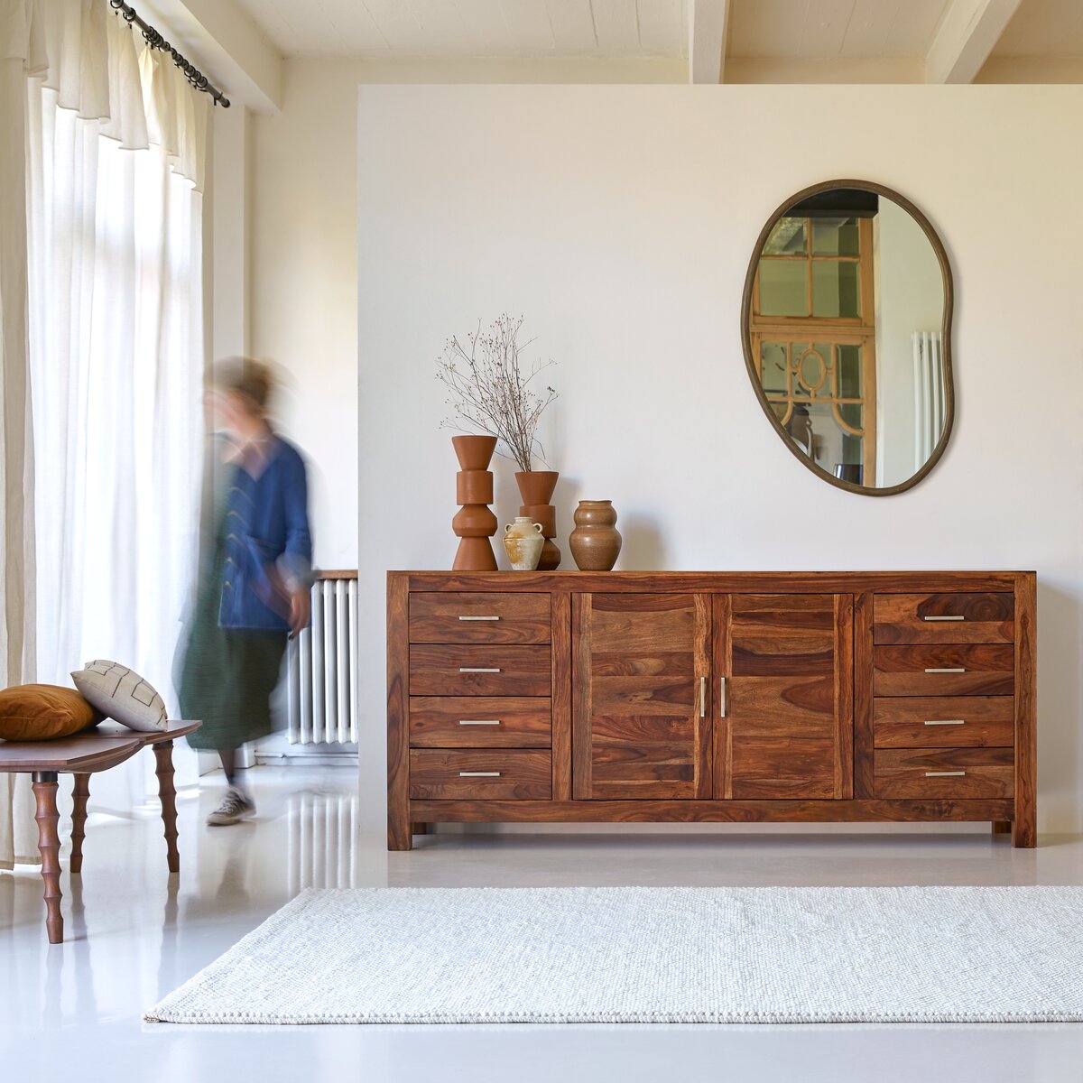 Mezzo - Buffet en palissandre massif 205 cm Mezzo - Buffet en palissandre massif 205 cm