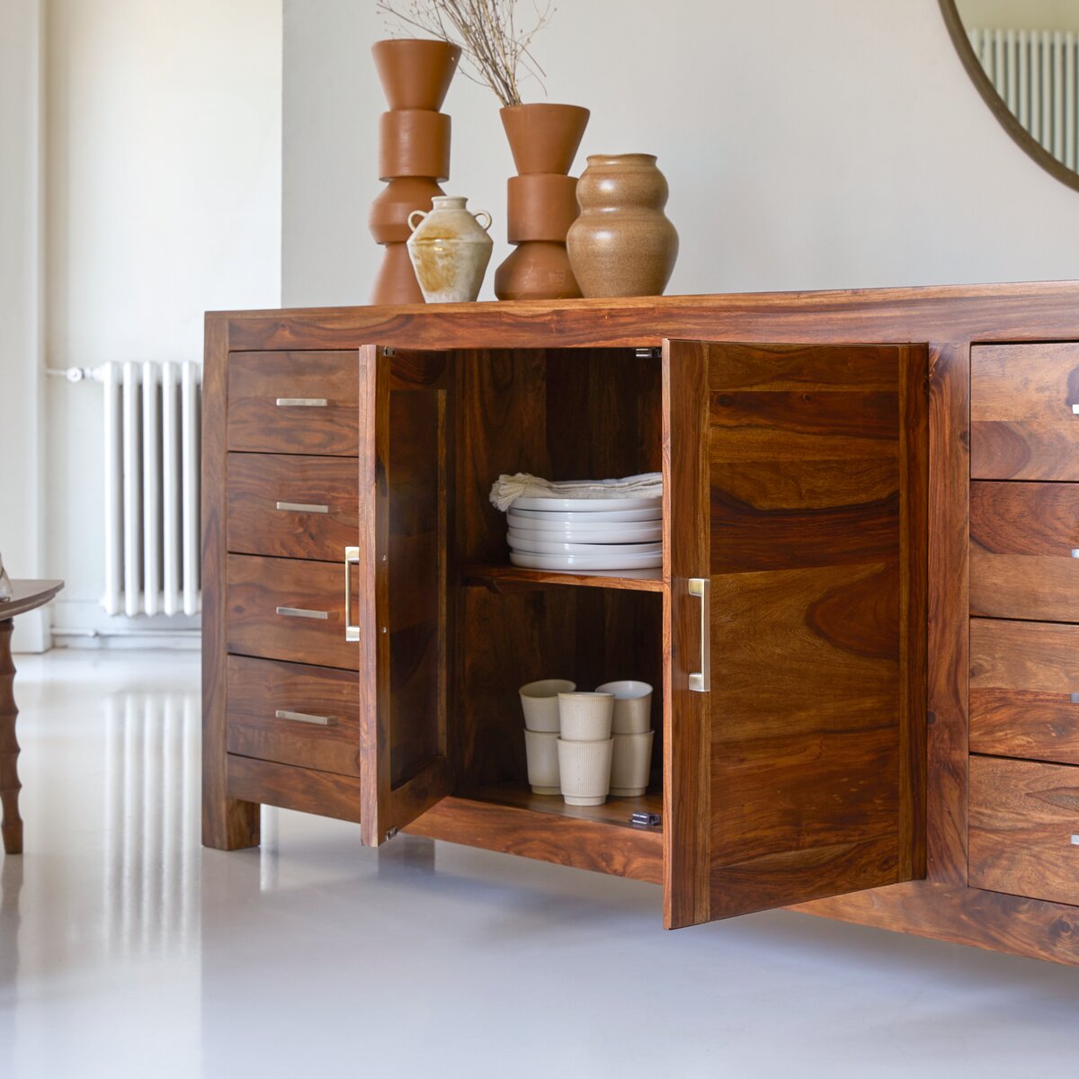 Mezzo - Buffet en palissandre massif 205 cm Mezzo - Buffet en palissandre massif 205 cm