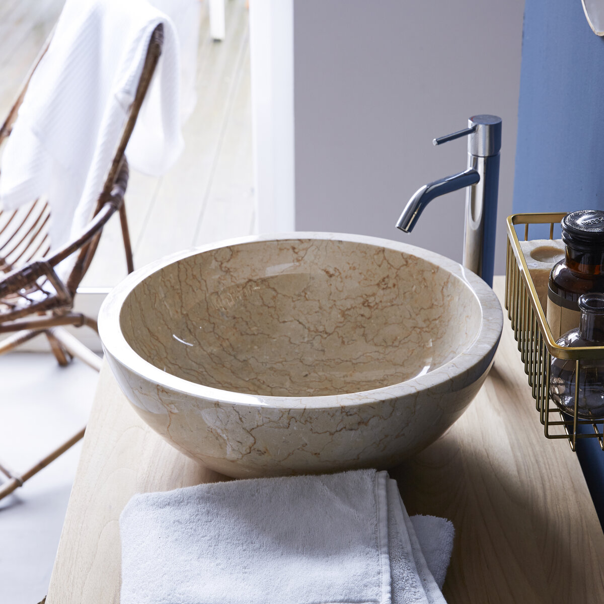 Ibyza - Waschbecken aus Marmor cream Ibyza - Waschbecken aus Marmor cream