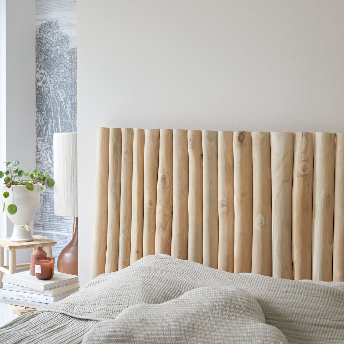 Cabecero de teca de 180 cm Urbain - Mueble para el dormitorio