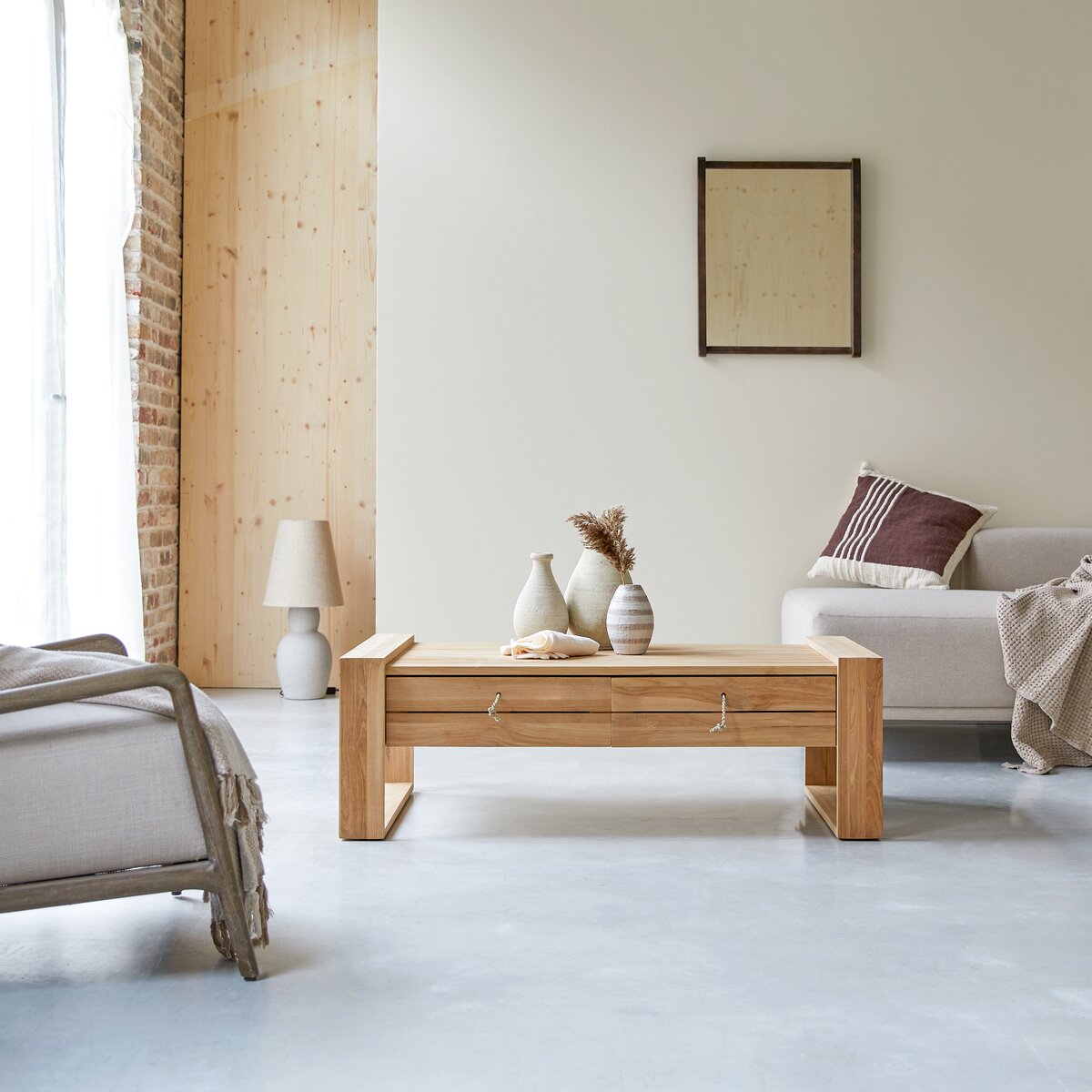Minimalys - Table basse en teck massif Minimalys - Table basse en teck massif