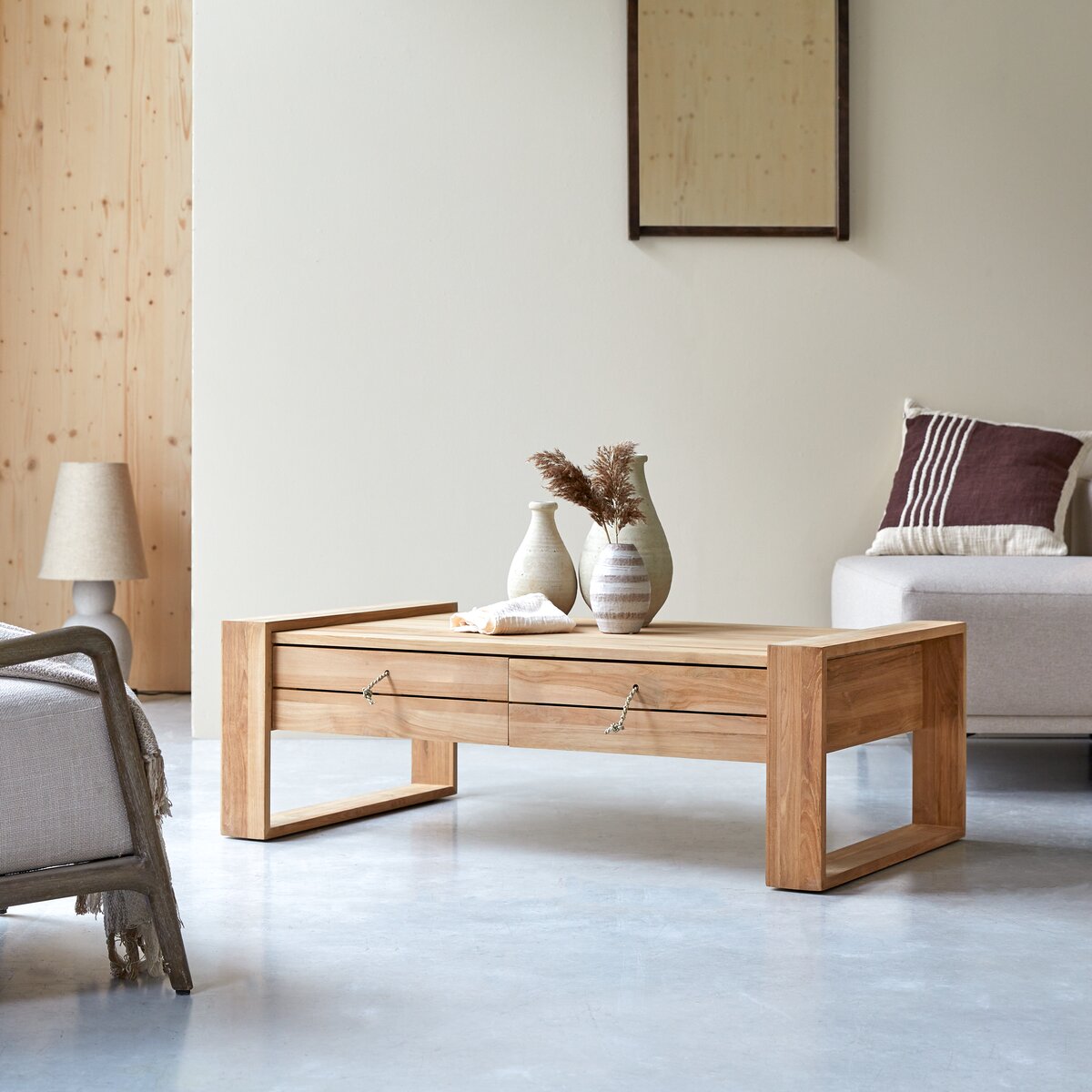 Minimalys - Table basse en teck massif Minimalys - Table basse en teck massif
