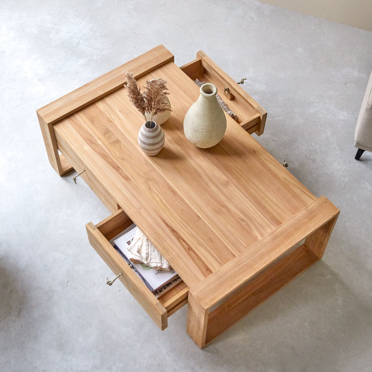 Minimalys - Table basse en teck massif Minimalys - Table basse en teck massif