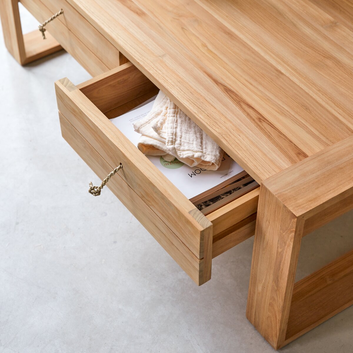 Minimalys - Table basse en teck massif Minimalys - Table basse en teck massif