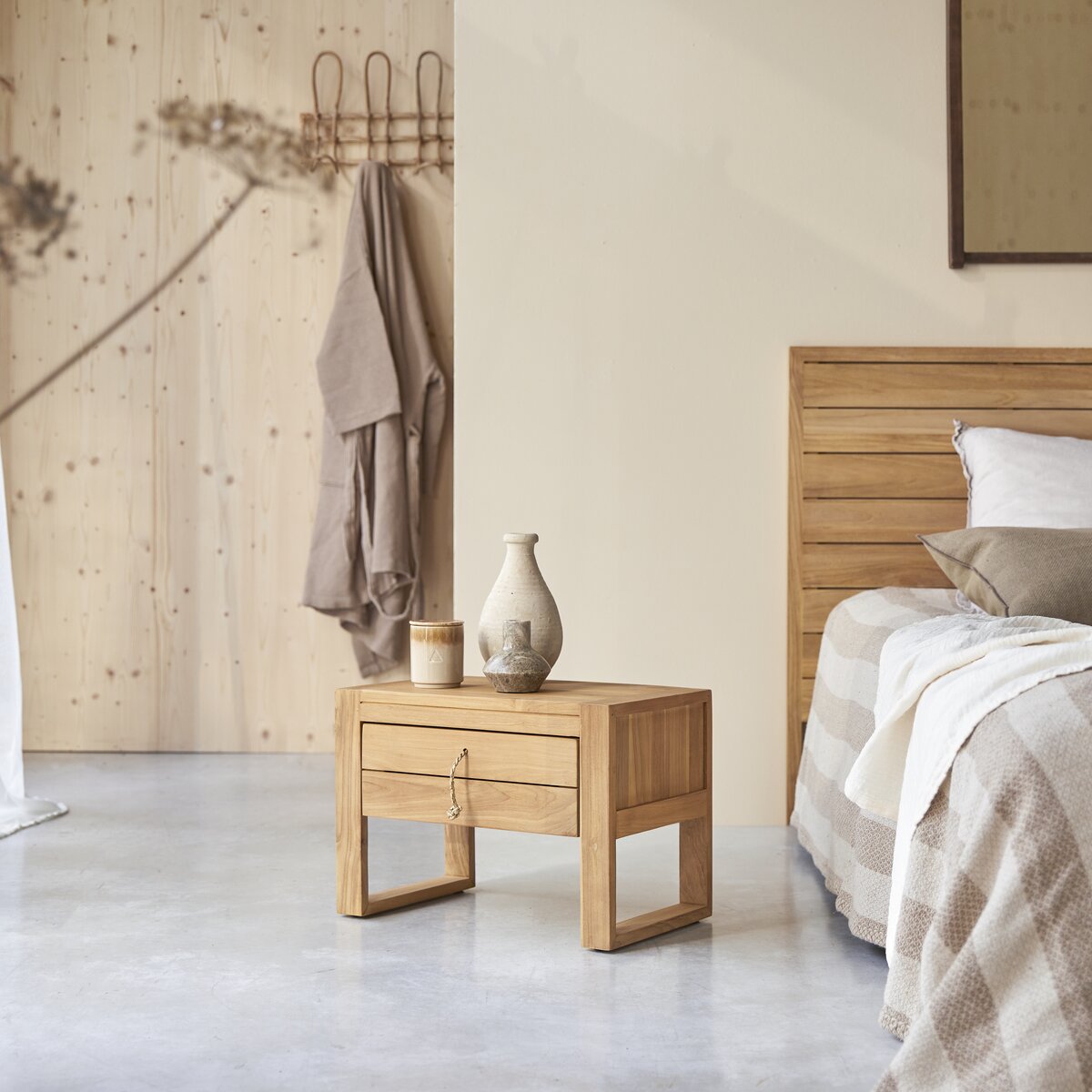 Testata letto in teak massello 210 cm Gentong