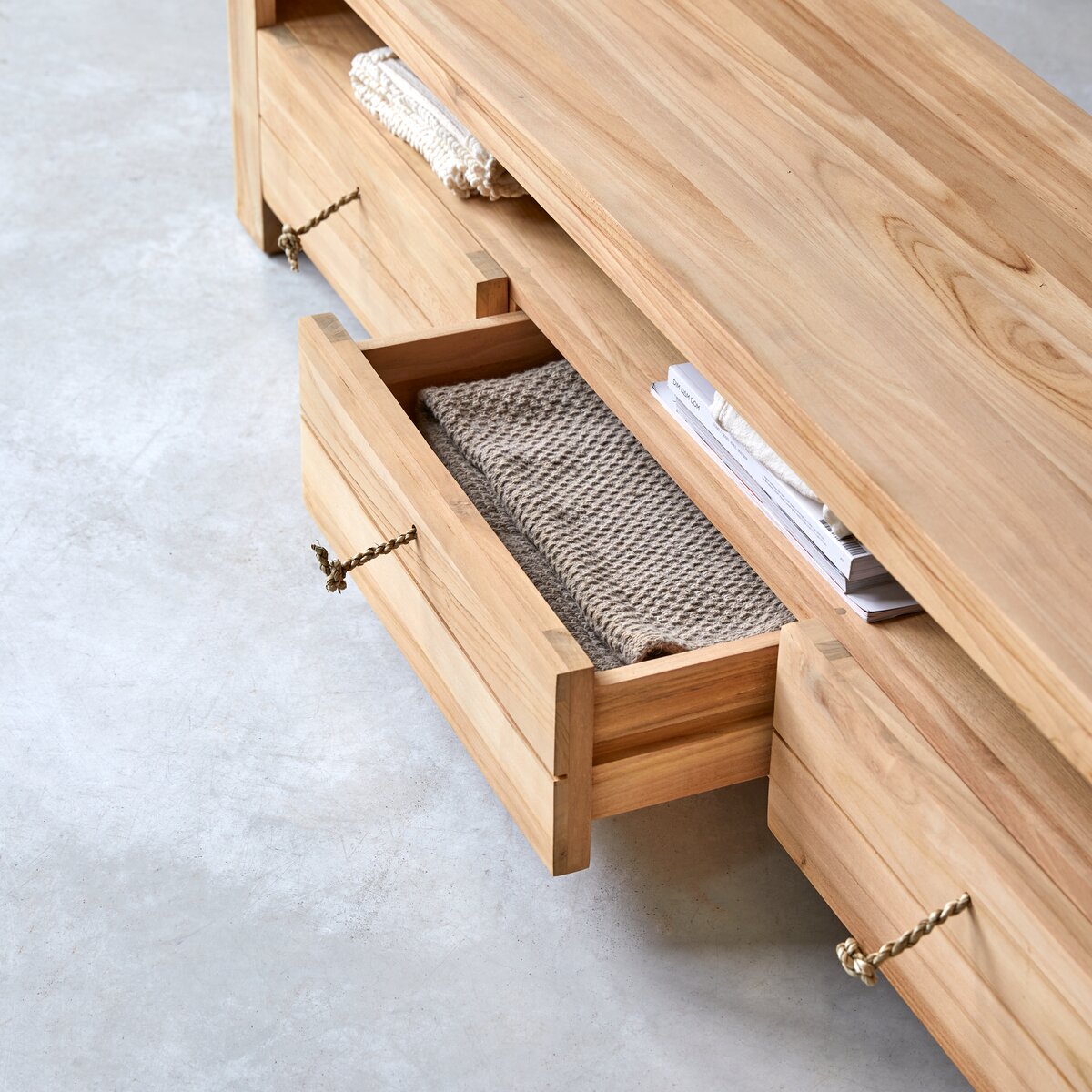 Minimalys - Meuble TV en teck massif 170 cm Minimalys - Meuble TV en teck massif 170 cm