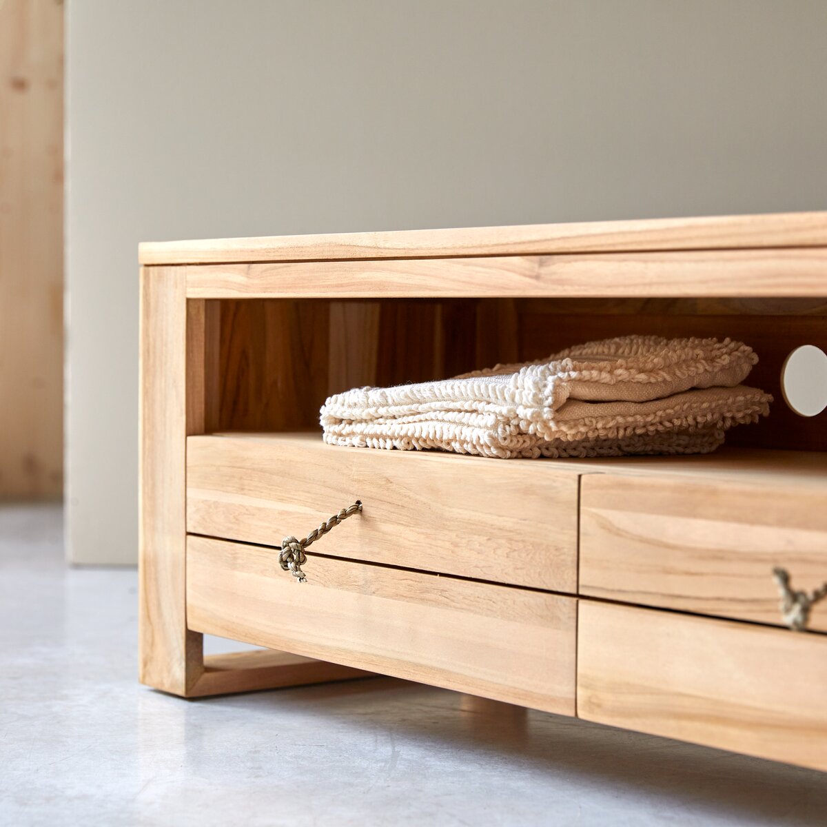 Minimalys - Meuble TV en teck massif 170 cm Minimalys - Meuble TV en teck massif 170 cm