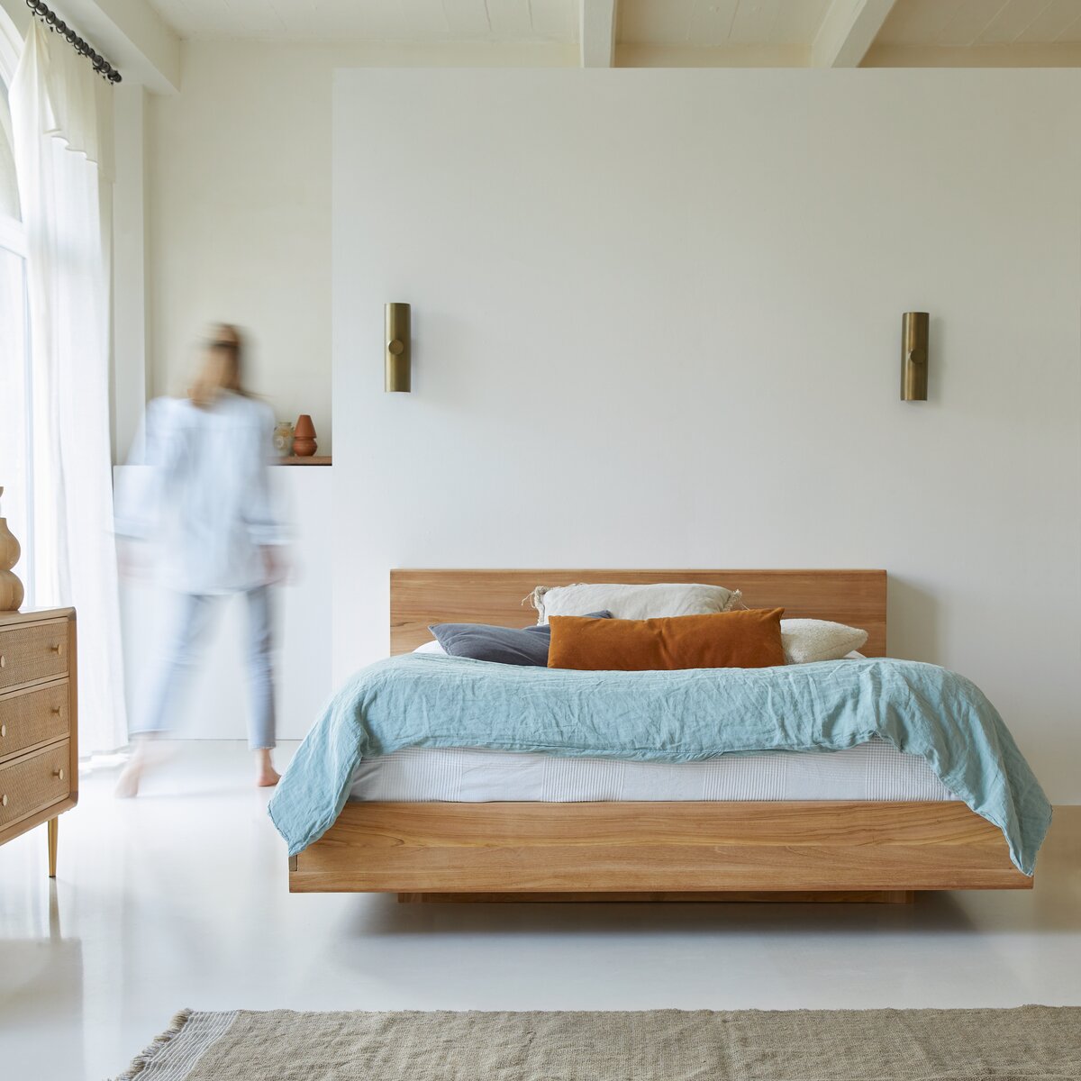 Flat - Solid teak Bed 160x200 cm