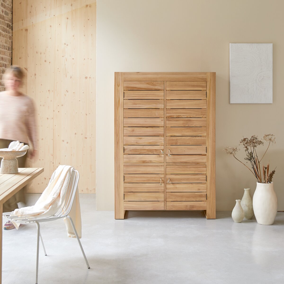 Minimalys - Anrichte aus massivem Teakholz 110 cm Minimalys - Anrichte aus massivem Teakholz 110 cm