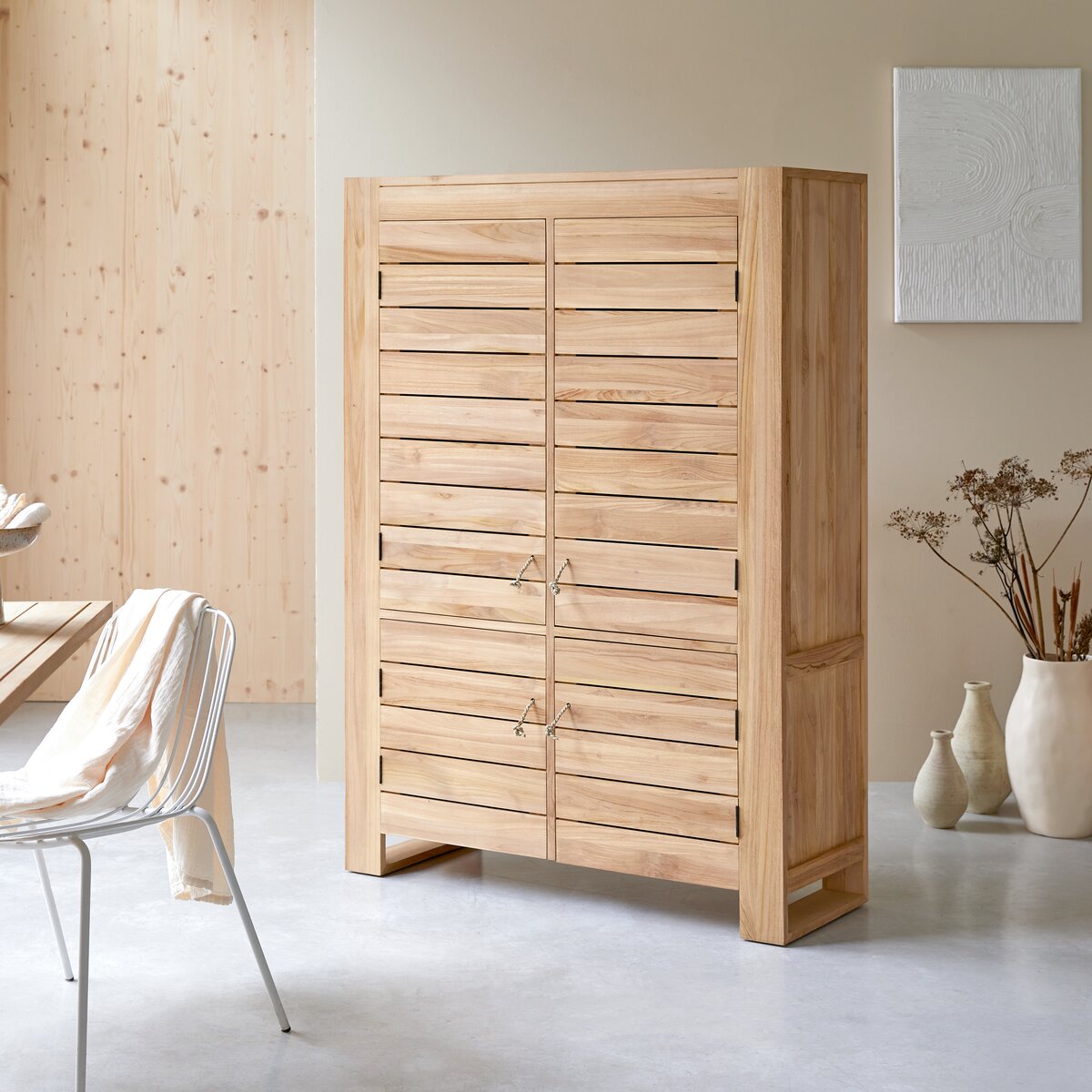 Minimalys - Anrichte aus massivem Teakholz 110 cm Minimalys - Anrichte aus massivem Teakholz 110 cm