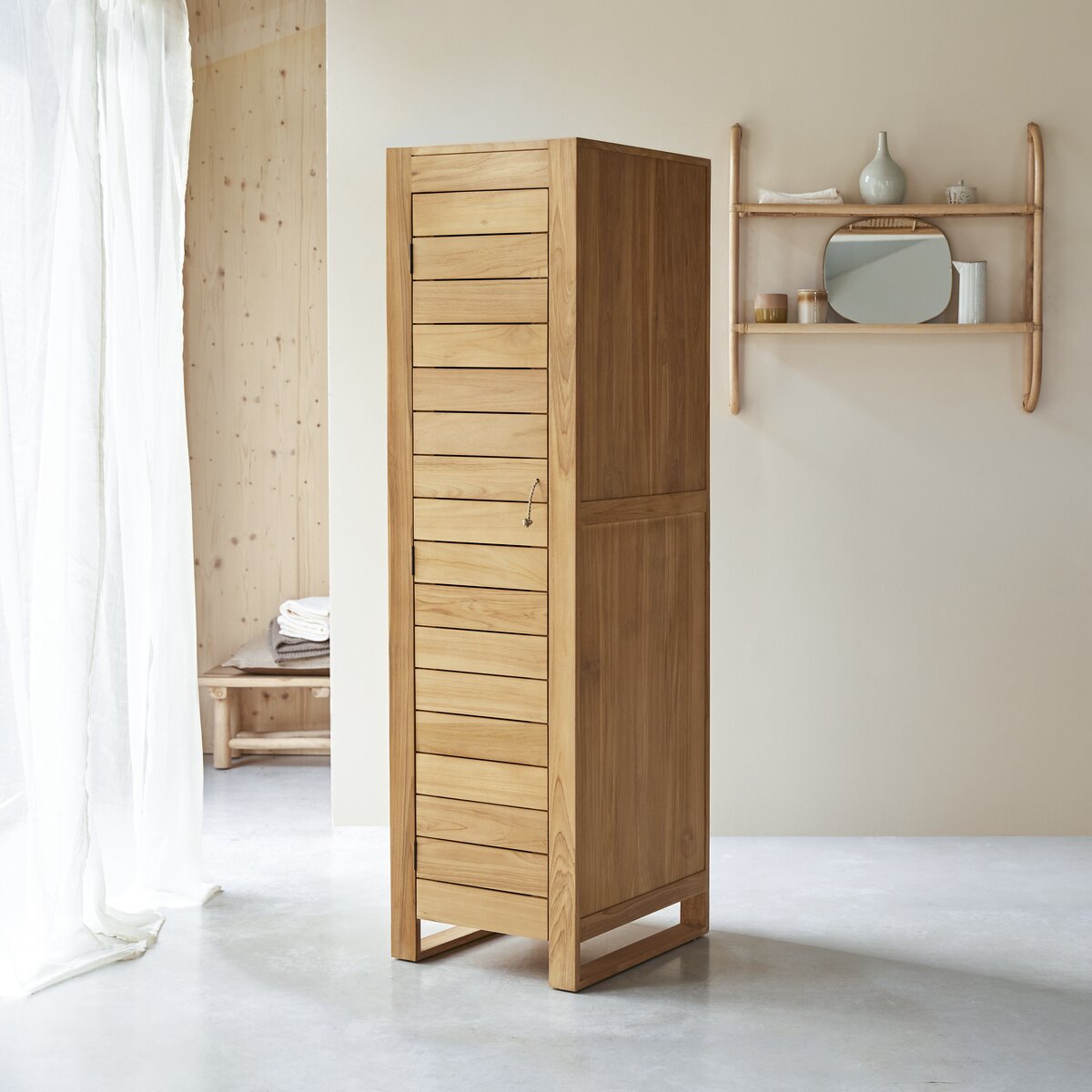 Armoire en teck 180 cm - Mobilier de rangement pour chambre - Tikamoon