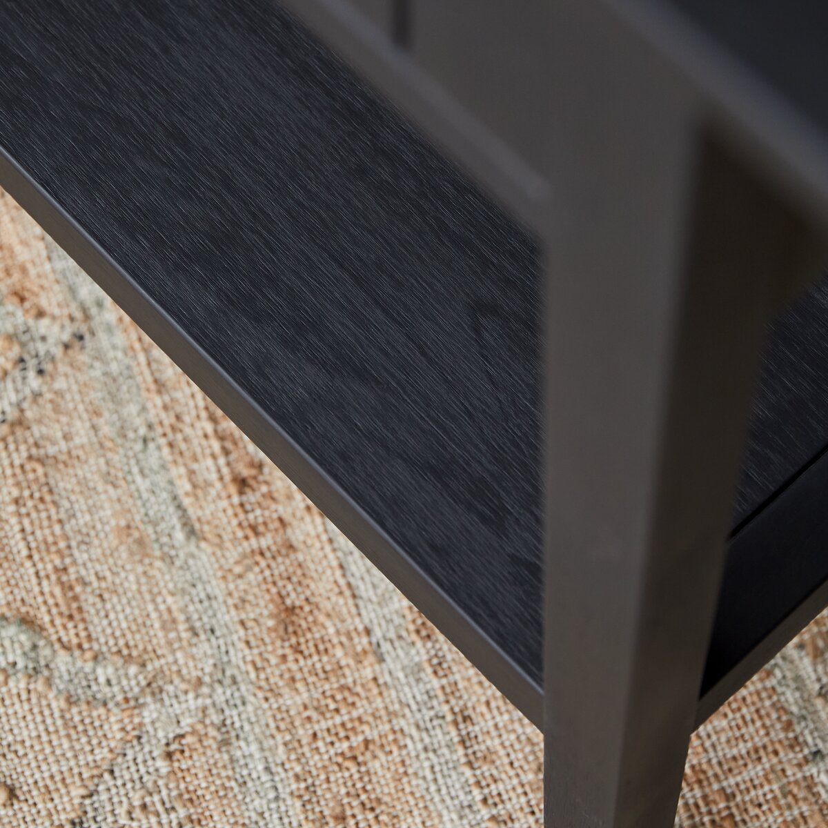 Thaki Black - 2-drawer console table in solid pine Thaki Black - 2-drawer console table in solid pine