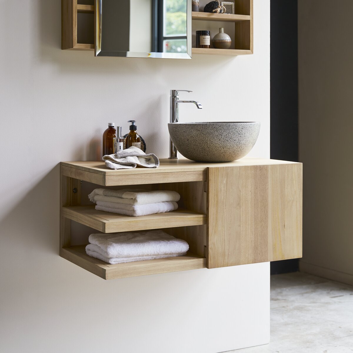 Typo - Mueble bajo lavabo en teca maciza 90 cm Typo - Mueble bajo lavabo en teca maciza 90 cm