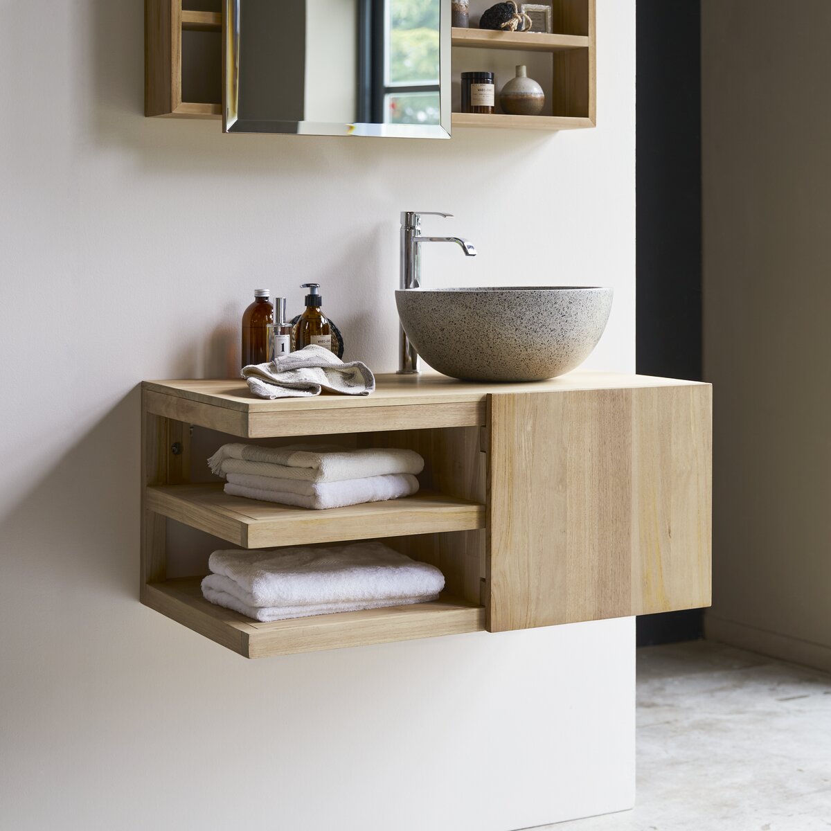 Mueble bajo lavabo Urban 100 cm de acacia maciza - Mueble de baño - Tikamoon