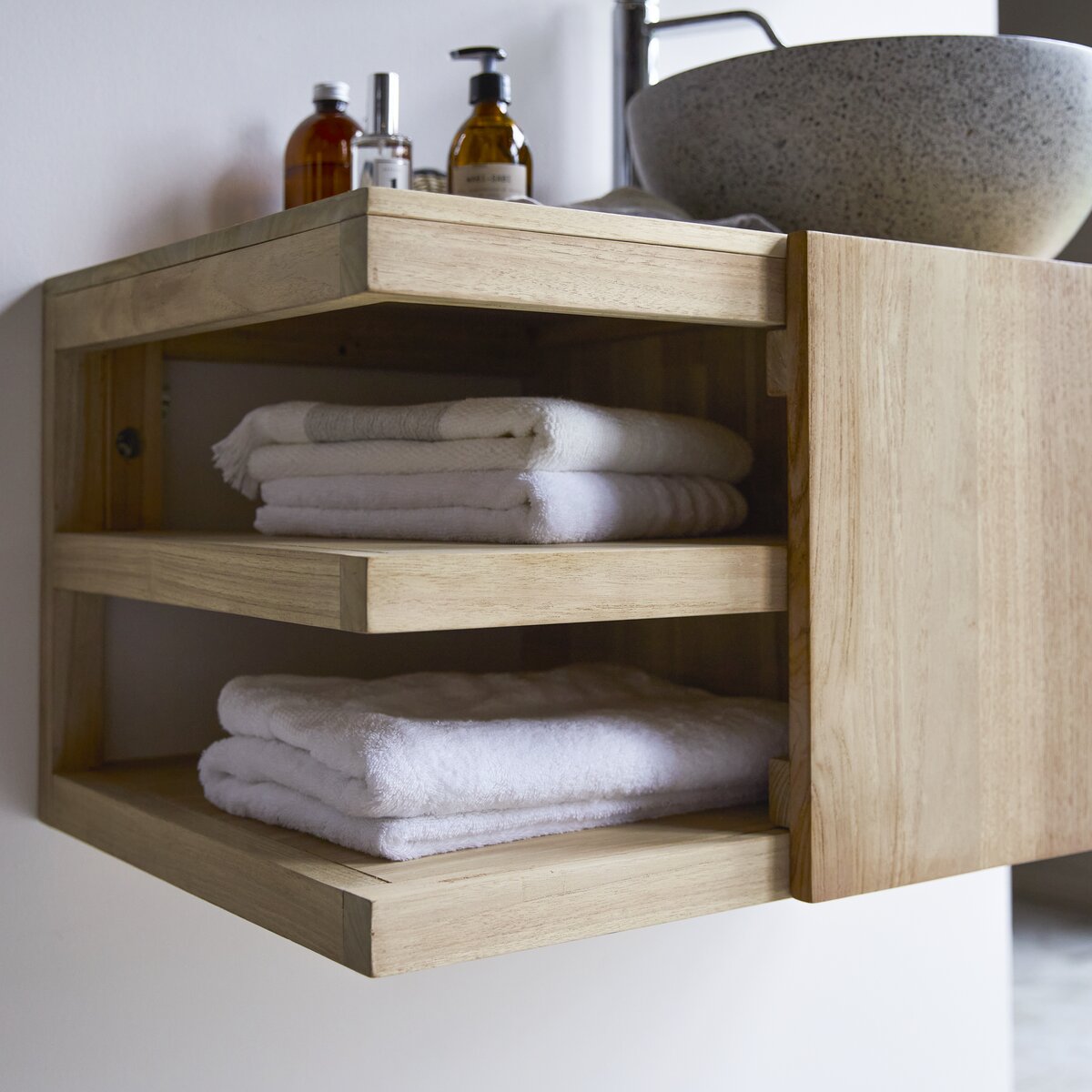 Typo - Mueble bajo lavabo en teca maciza 90 cm Typo - Mueble bajo lavabo en teca maciza 90 cm