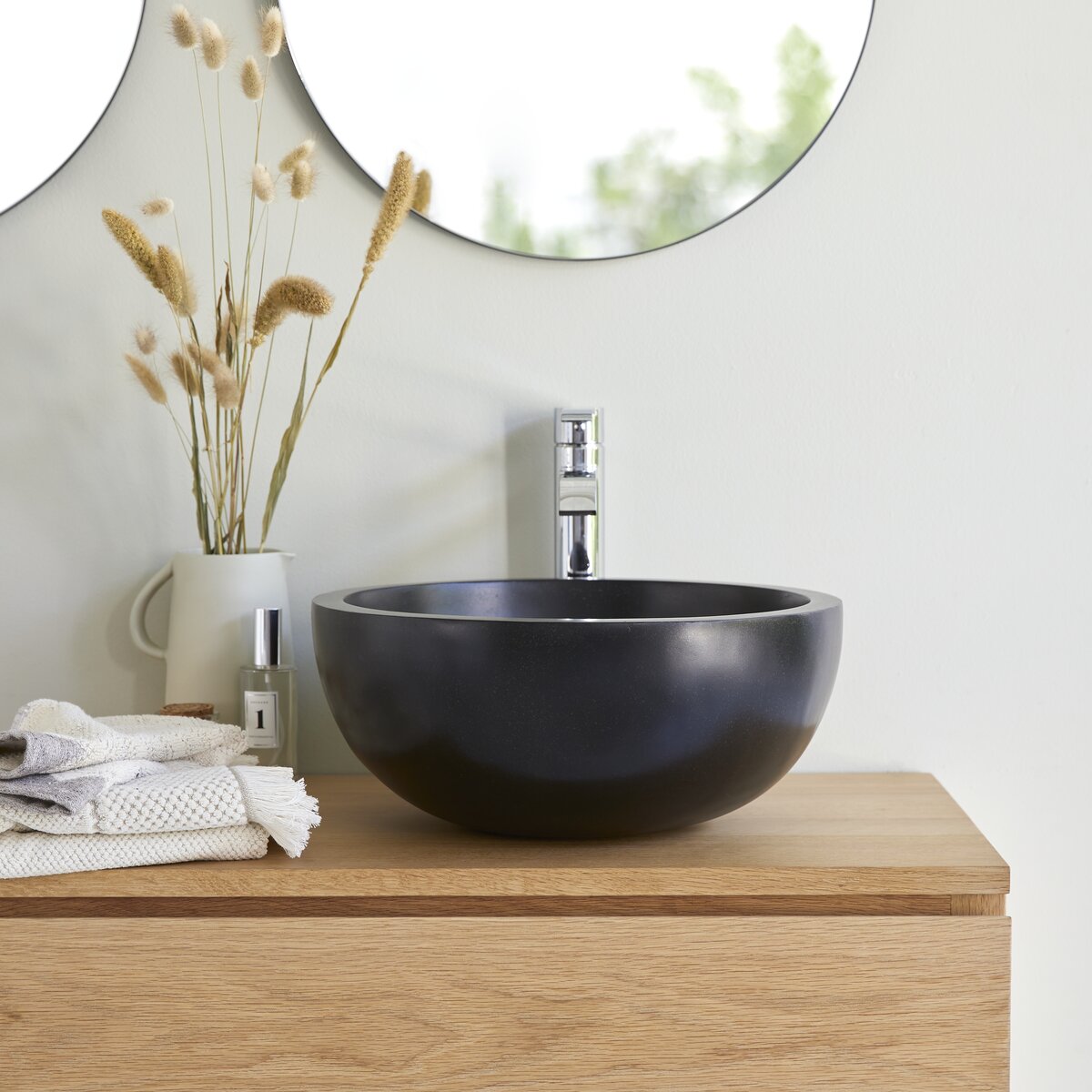 Isa - Vasque en terrazzo black Isa - Vasque en terrazzo black