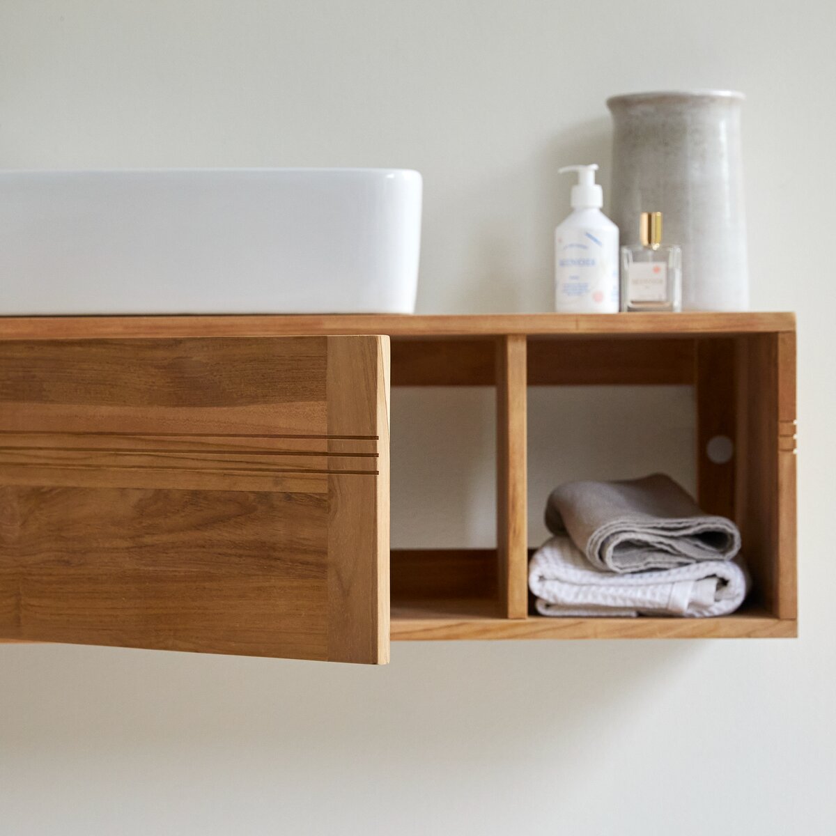 Modulo sospeso in teak 70 cm - Arredo per il bagno - Tikamoon