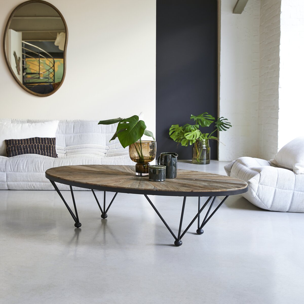 Lancelot - Solid reclaimed elm and metal Coffee Table Lancelot - Solid reclaimed elm and metal Coffee Table