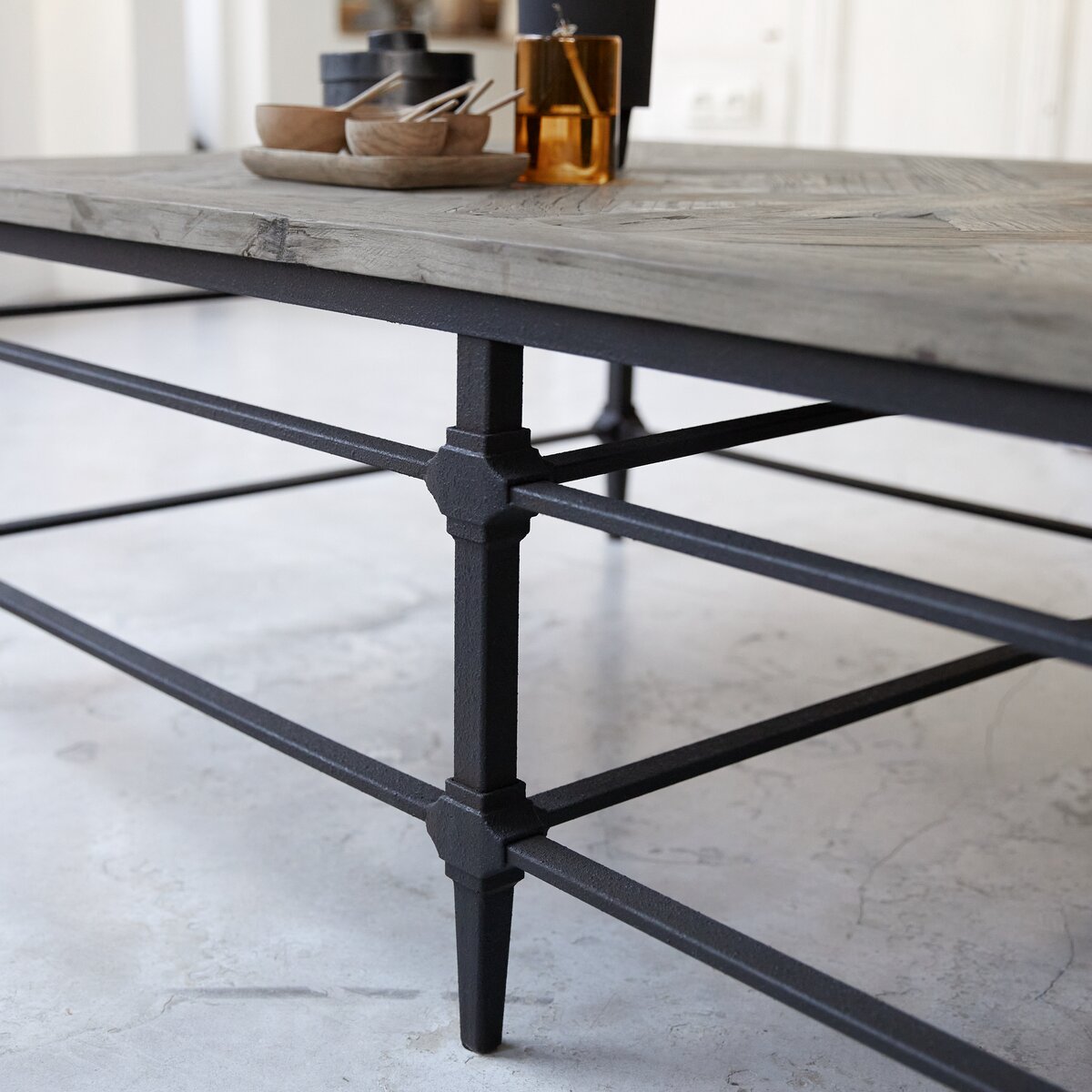 Gatsby - Couchtisch aus massivem Ulmenholz und Metall Gatsby - Couchtisch aus massivem Ulmenholz und Metall