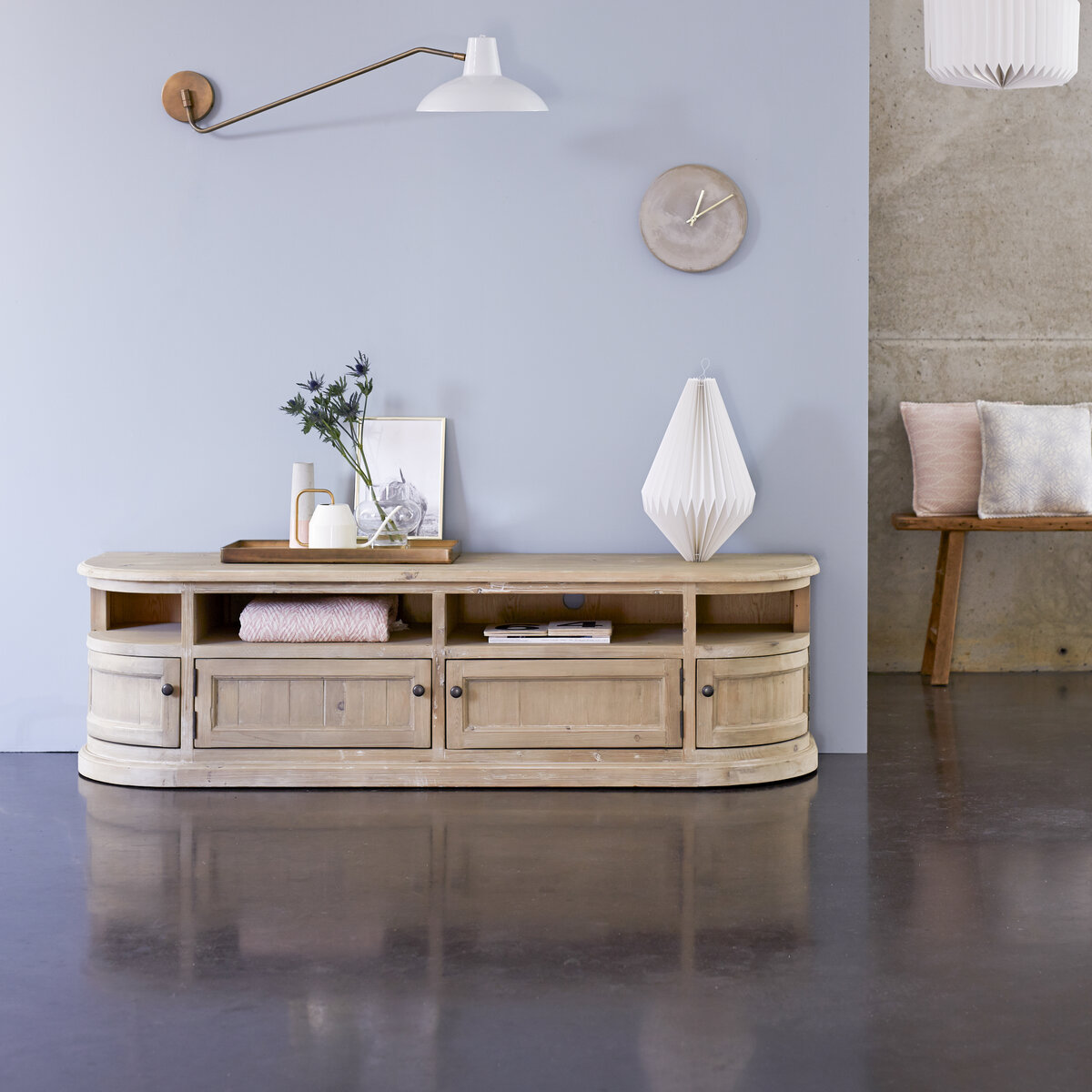 Celeste - Meuble TV en pin 180 cm Celeste - Meuble TV en pin 180 cm