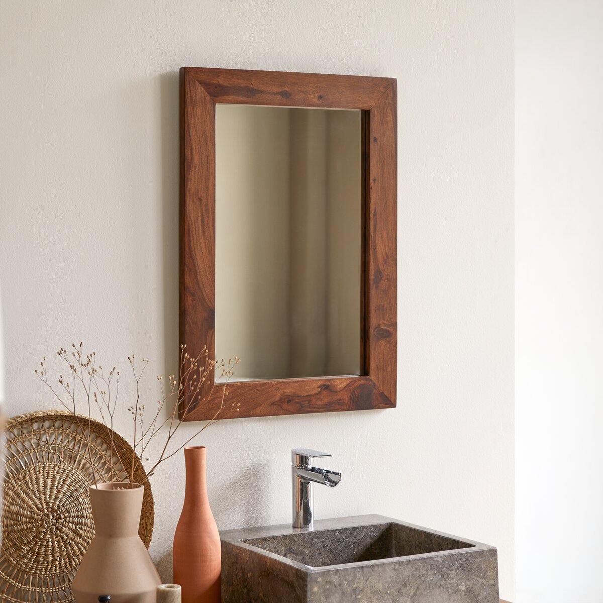 Kwarto - Specchio in palissandro massello 70x50 cm Kwarto - Specchio in palissandro massello 70x50 cm