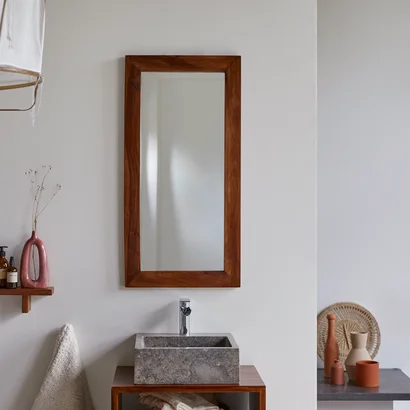 Kwarto - Spiegel aus massivem Palisanderholz 100x50 cm