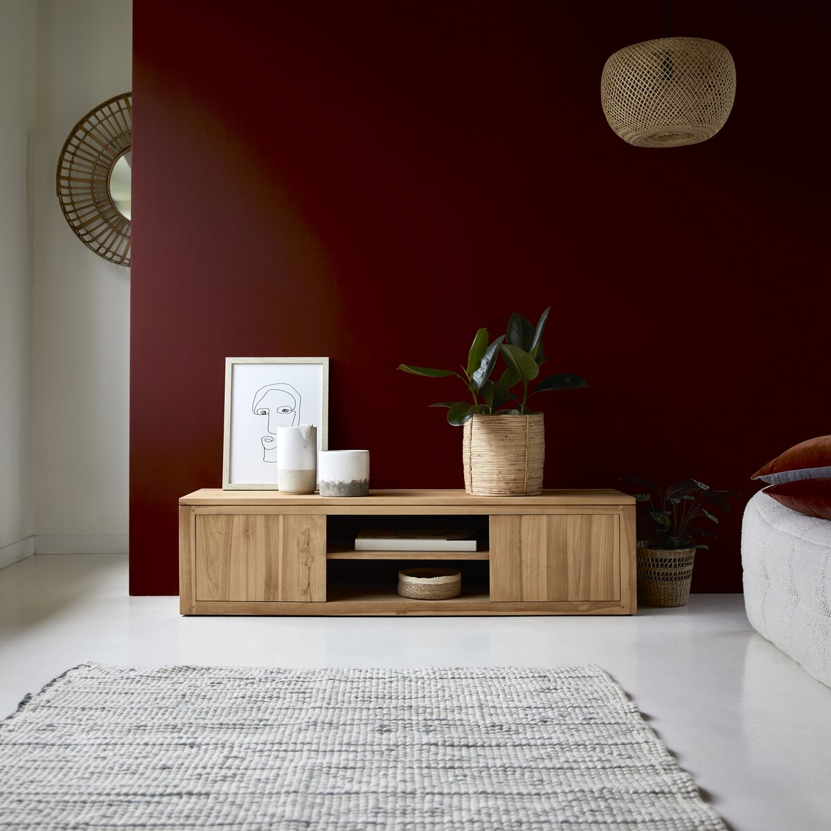 Basil - Mueble de TV en teca 140 cm Basil - Mueble de TV en teca 140 cm