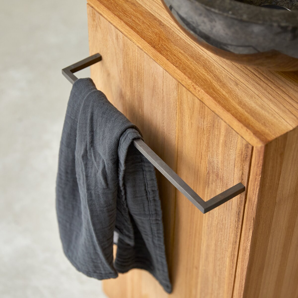 Stelle - Solid teak vanity unit Left Stelle - Solid teak vanity unit Left