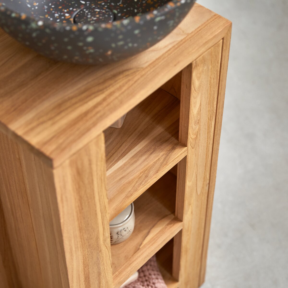 Stelle - Solid teak vanity unit Right Stelle - Solid teak vanity unit Right