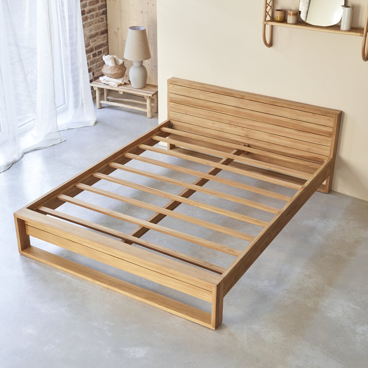 Minimalys - Letto in teak massello 160x200 cm Minimalys - Letto in teak massello 160x200 cm