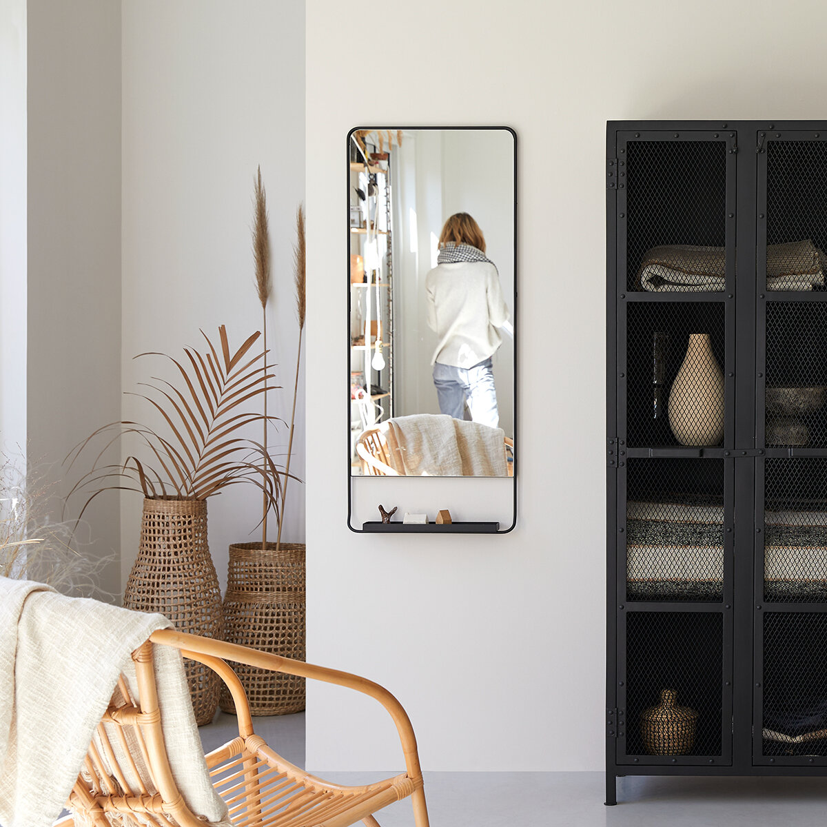 Element - Miroir en métal vertical 110x45 cm Element - Miroir en métal vertical 110x45 cm