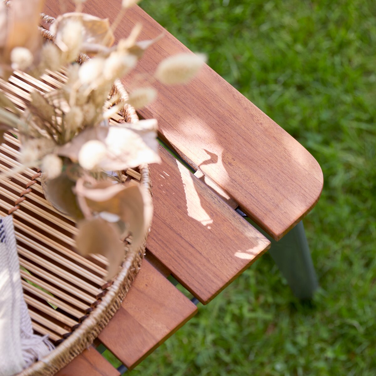 Toscane - Gartenstuhl aus massivem Teak und Metall grey Toscane - Gartenstuhl aus massivem Teak und Metall grey