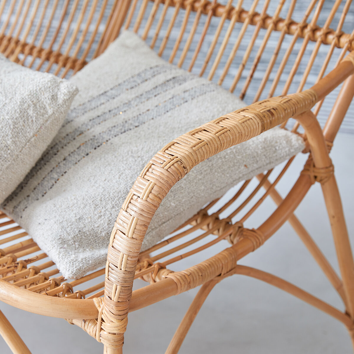 rattan double armchair