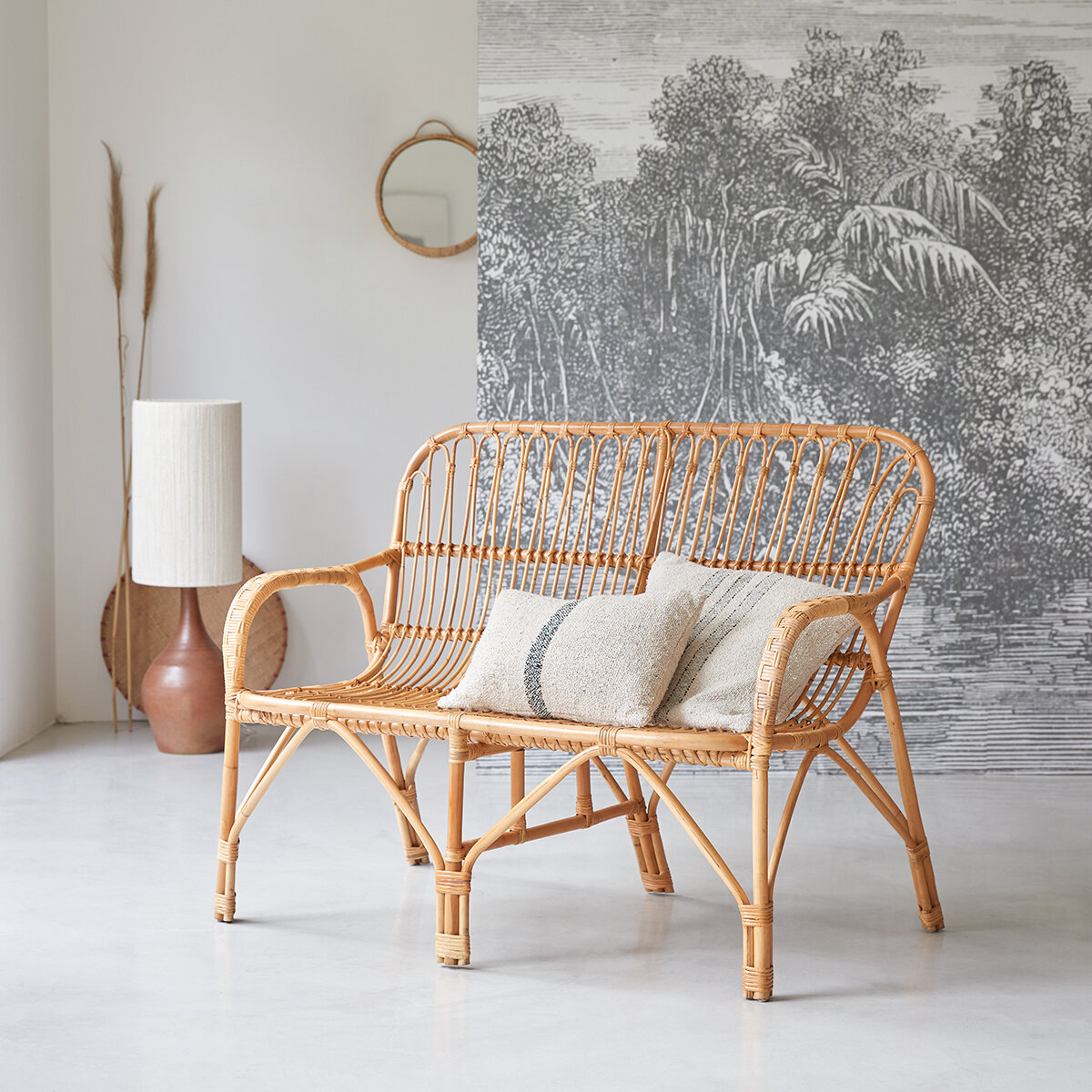 Ondine - Banquette en rotin naturel Ondine - Banquette en rotin naturel