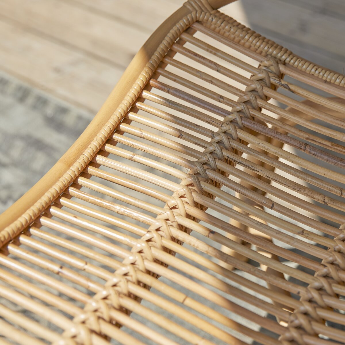 Ondine - Banquette de jardin en rotin naturel Ondine - Banquette de jardin en rotin naturel