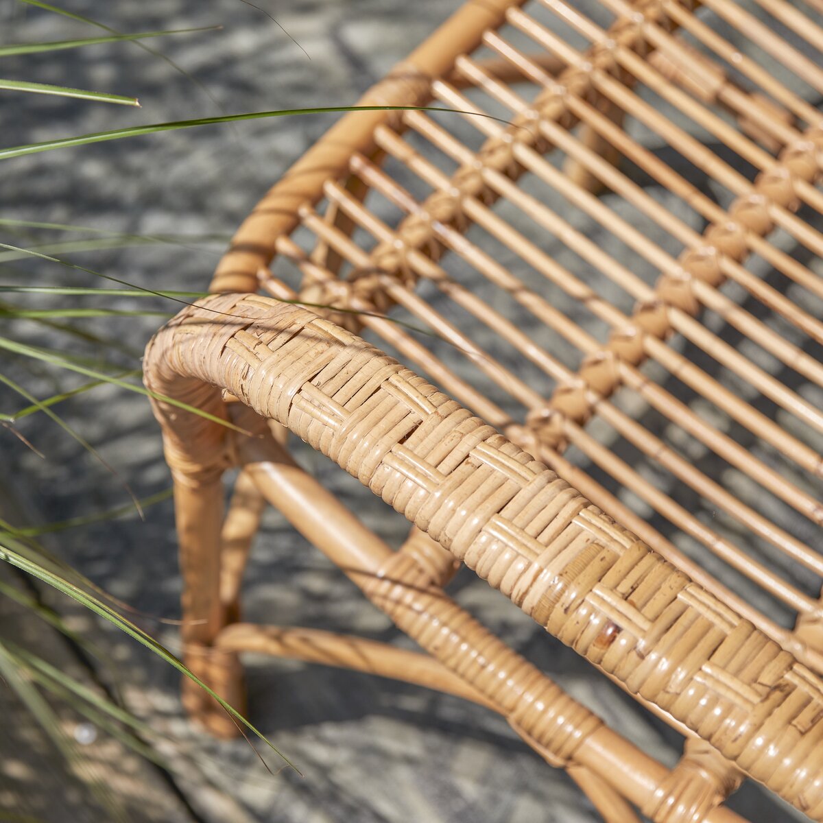Ondine - Banquette de jardin en rotin naturel Ondine - Banquette de jardin en rotin naturel