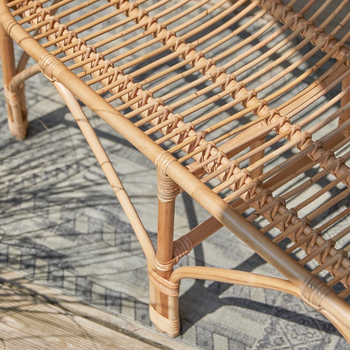 Ondine - Banquette de jardin en rotin naturel Ondine - Banquette de jardin en rotin naturel