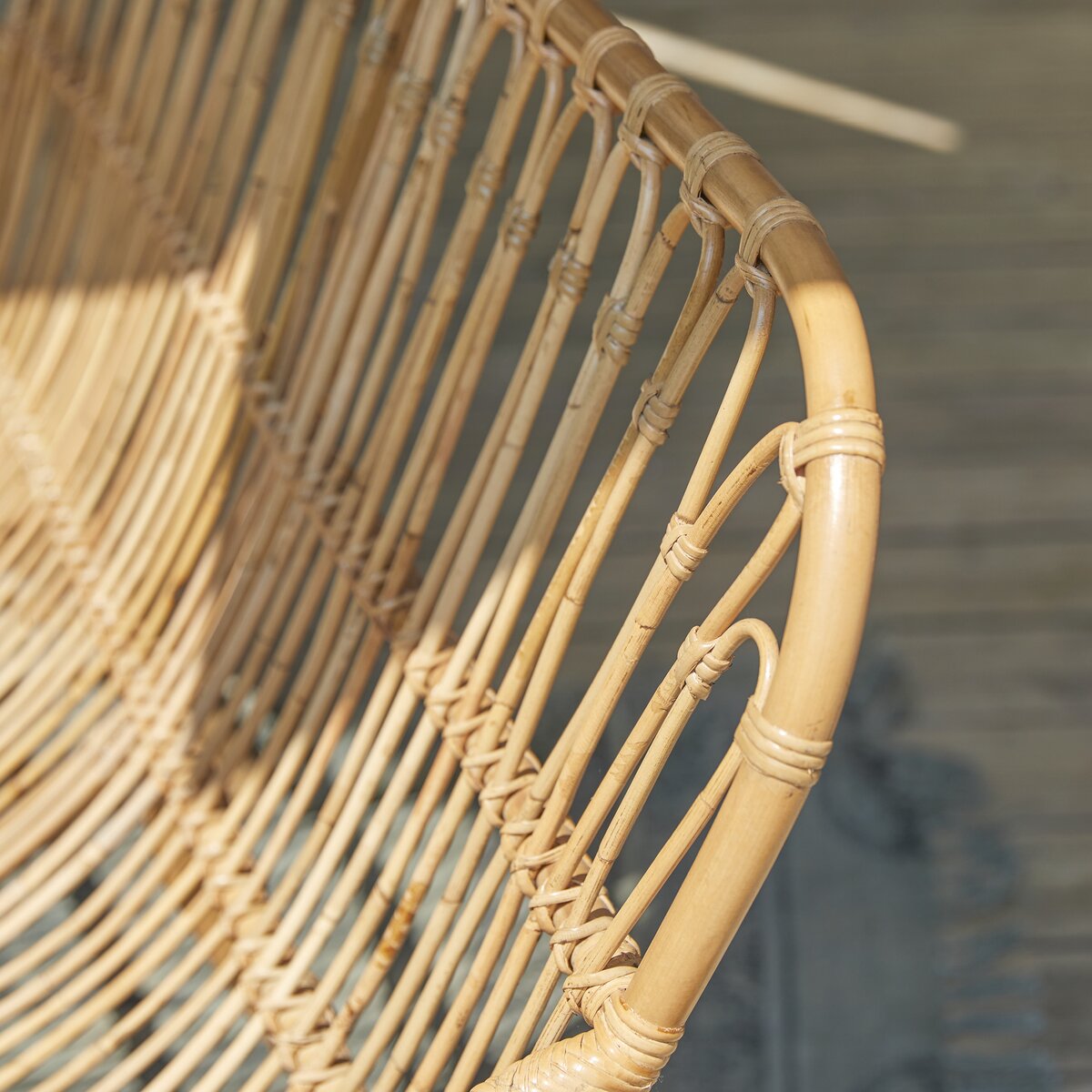 Ondine - Banquette de jardin en rotin naturel Ondine - Banquette de jardin en rotin naturel