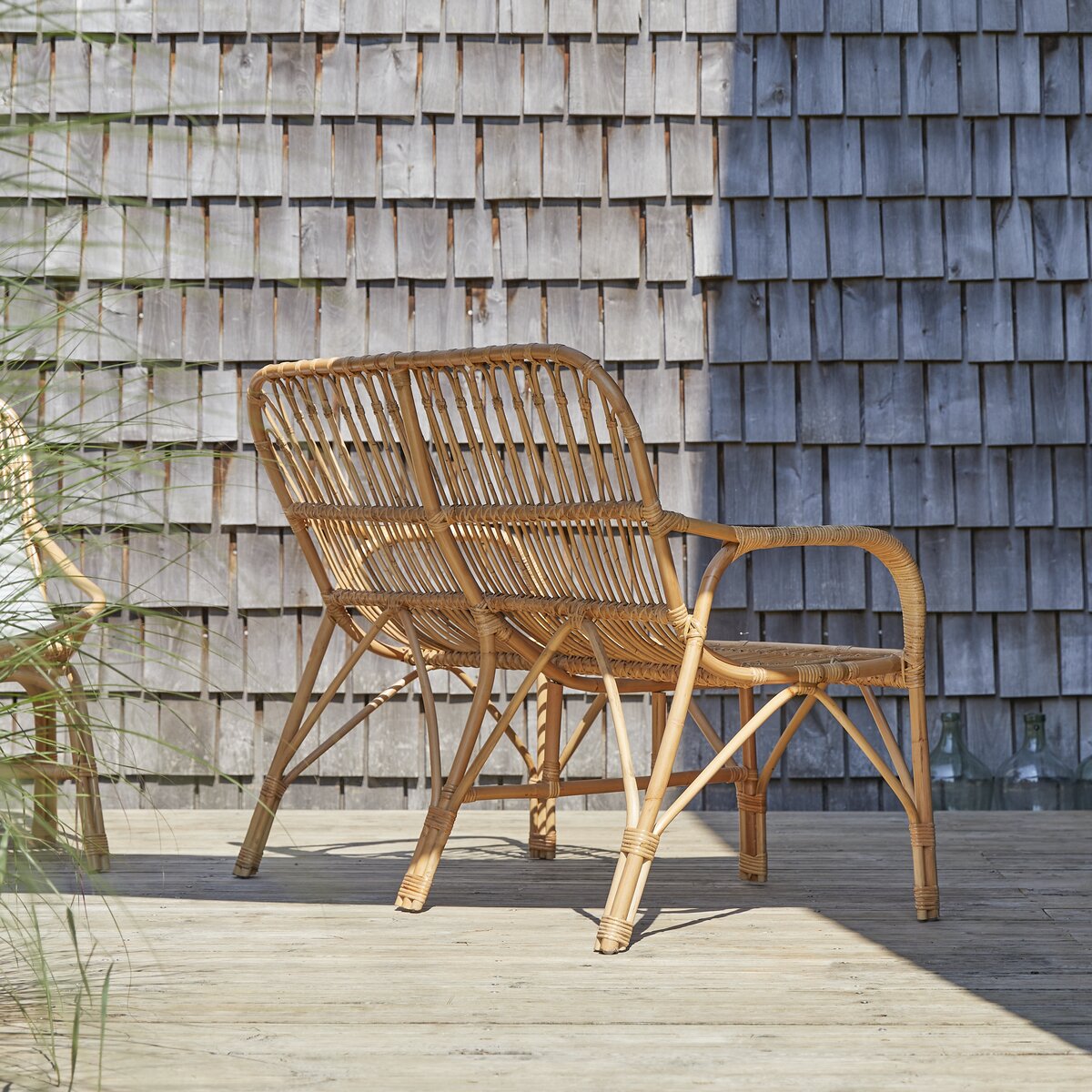 Ondine - Banquette de jardin en rotin naturel Ondine - Banquette de jardin en rotin naturel
