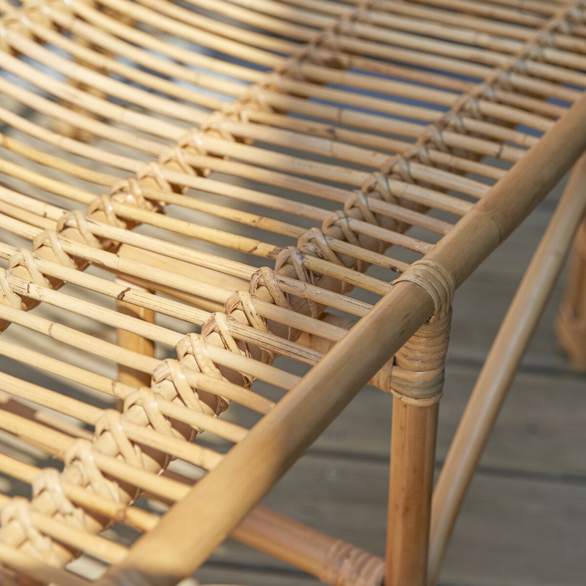 Ondine - Banquette de jardin en rotin naturel Ondine - Banquette de jardin en rotin naturel