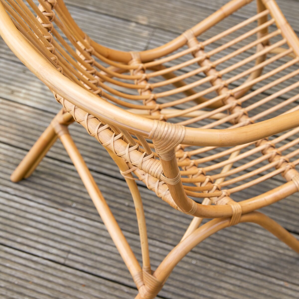 Set van 2 balkonstoelen opvouwbaar rotan look zwart bistrostoel