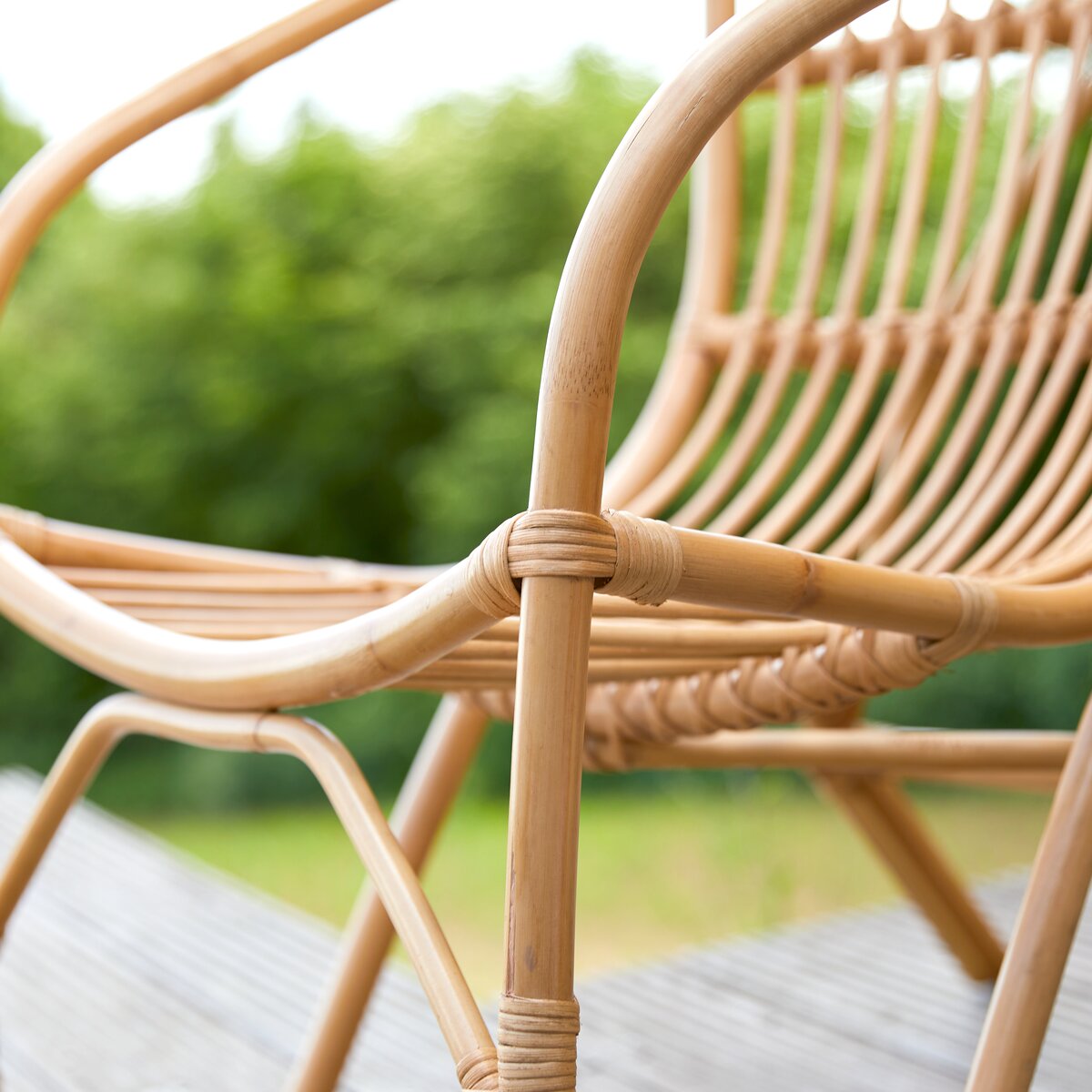 Fauteuil de jardin en teck et coussins - Assise d'extérieur - Tikamoon