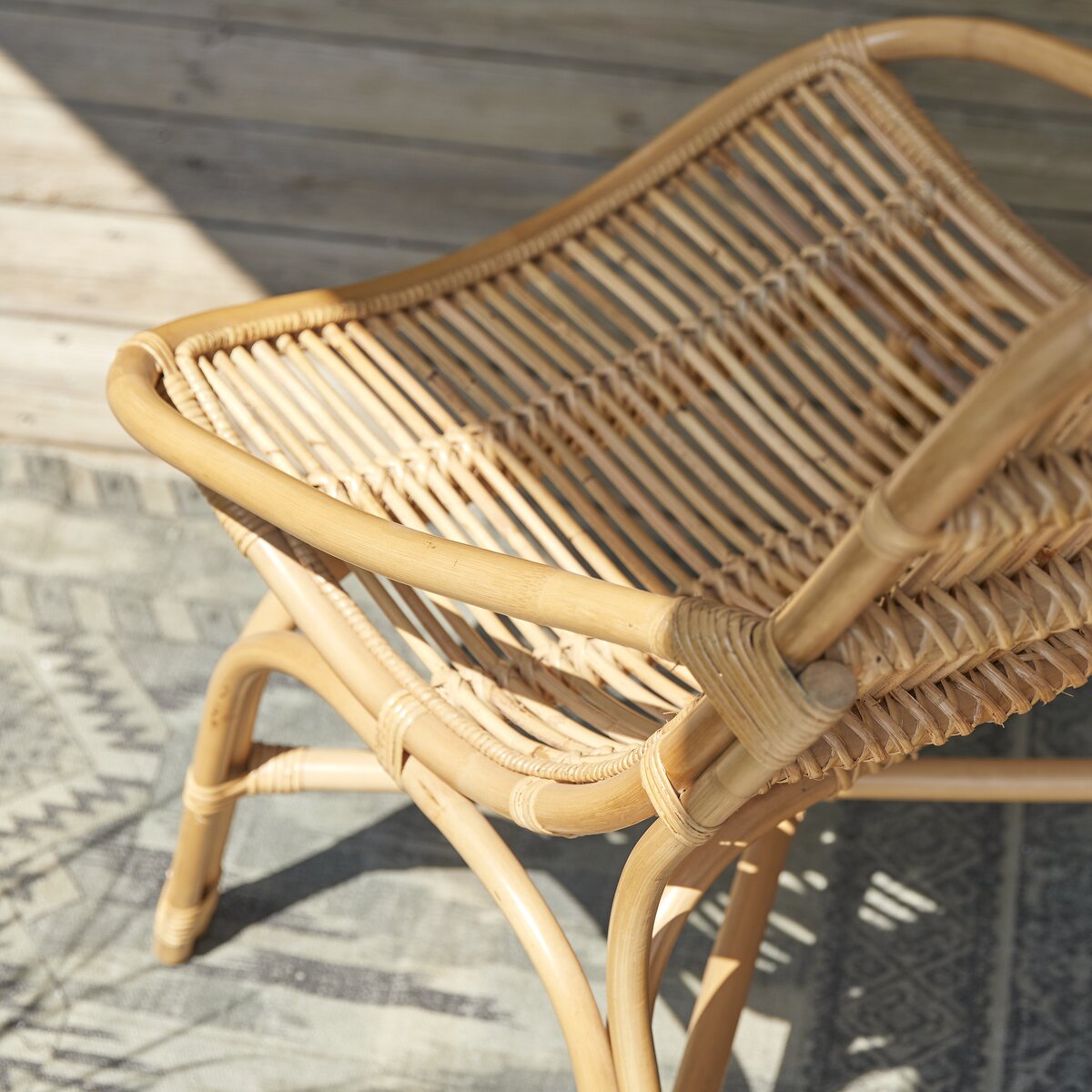 Banquette 2 places en rotin naturel - Assise pour le jardin - Tikamoon