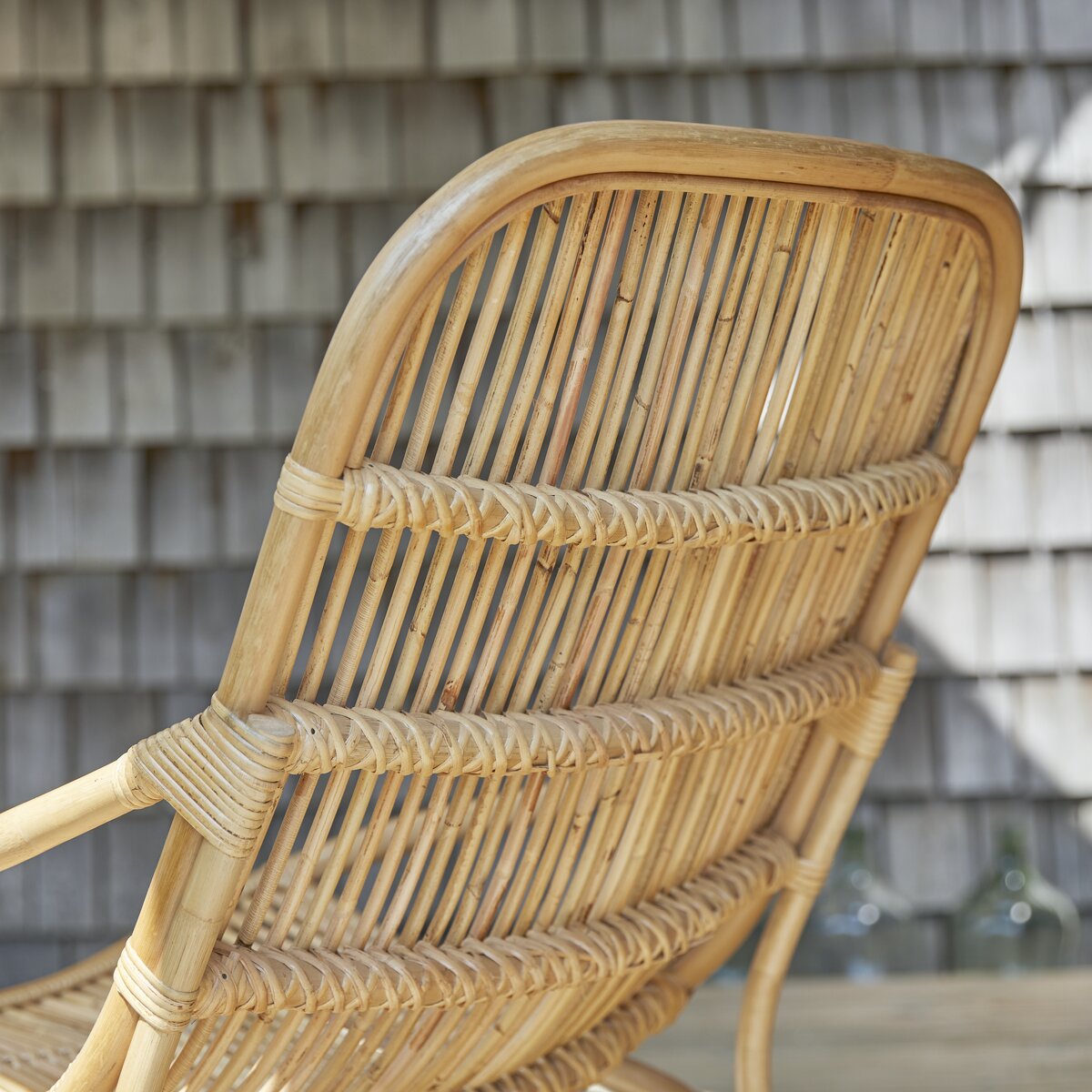 Chaise en rotin naturel - Assise à accoudoirs d'extérieur - Tikamoon