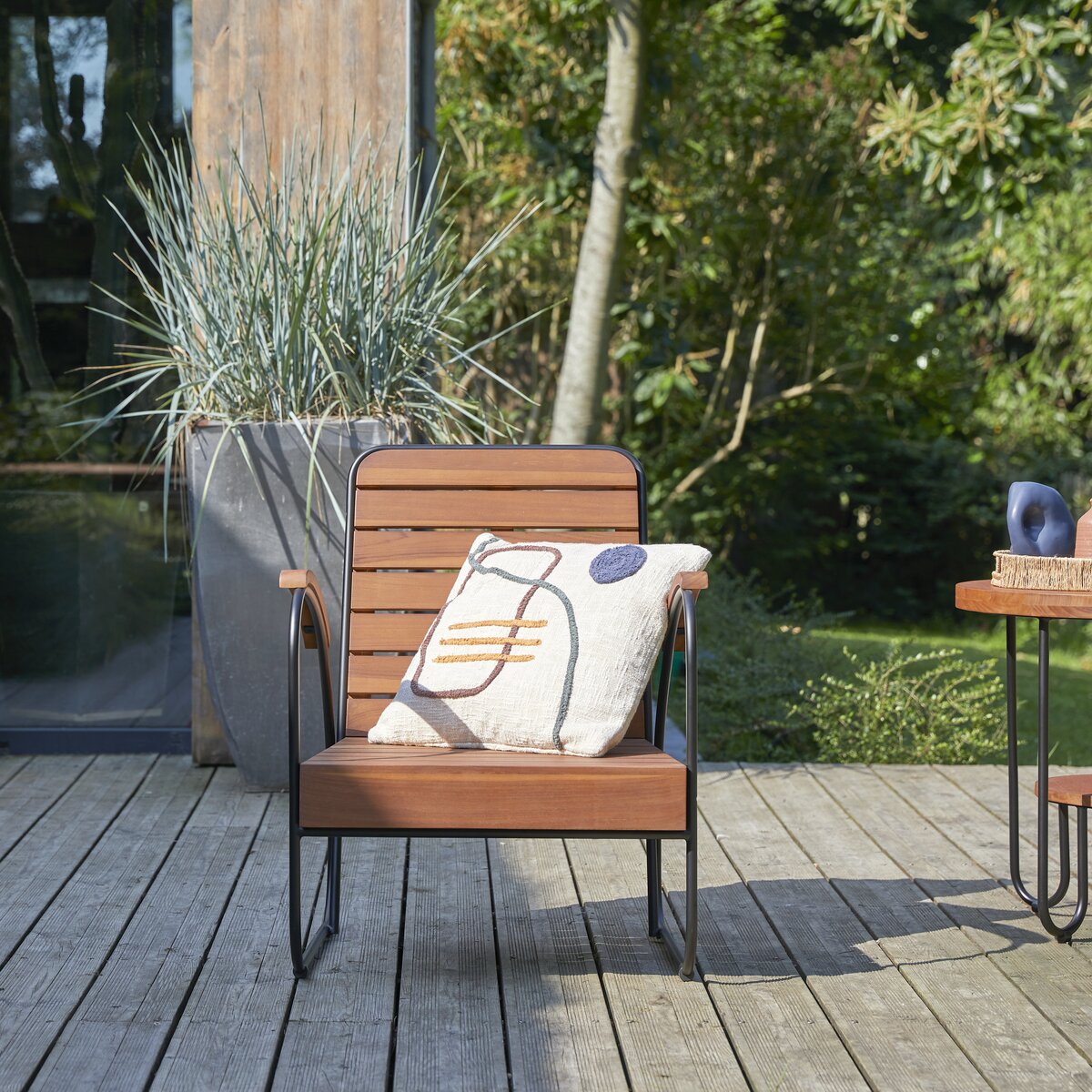 Key Wood - Solid teak garden Armchair