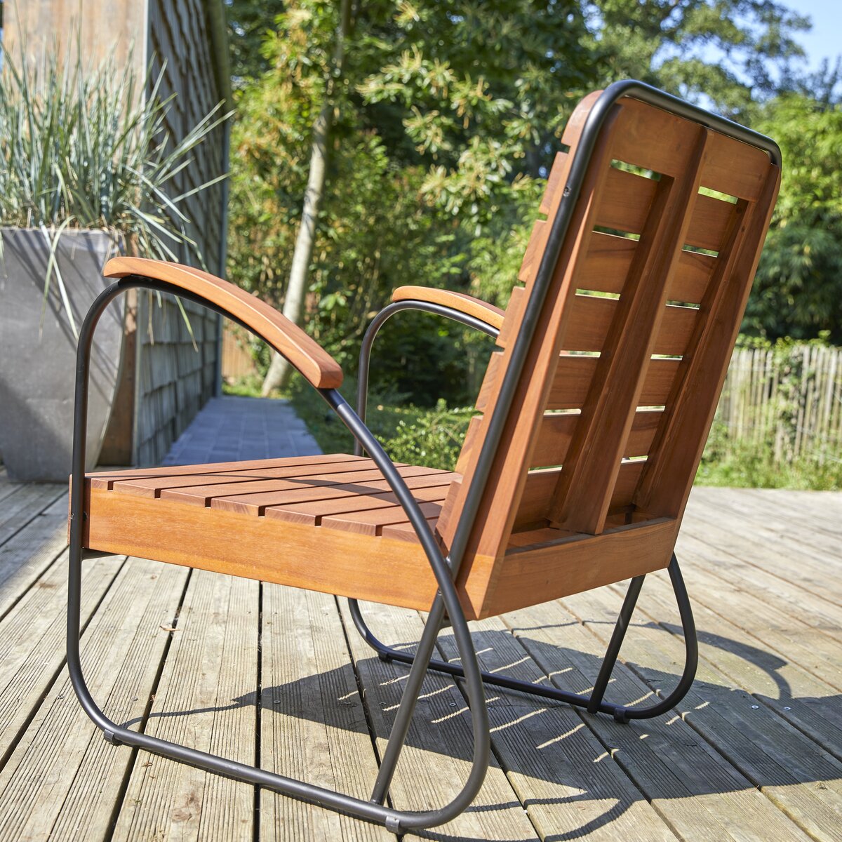 Chaise de jardin en métal blanc - Meuble pour l'extérieur - Tikamoon